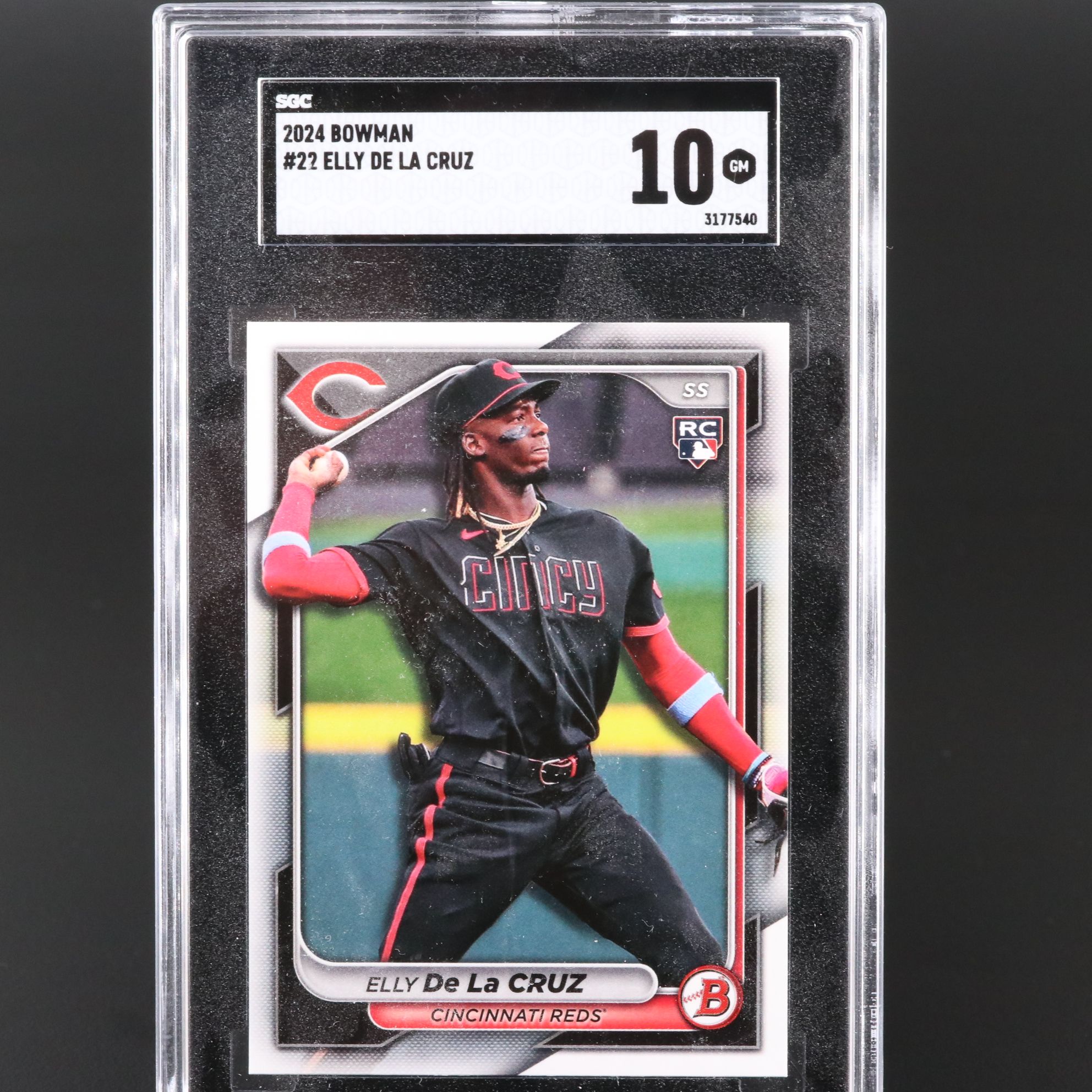 2024 Bowman Elly De La Cruz Cincinnati Reds Rookie Card Graded SGC 10