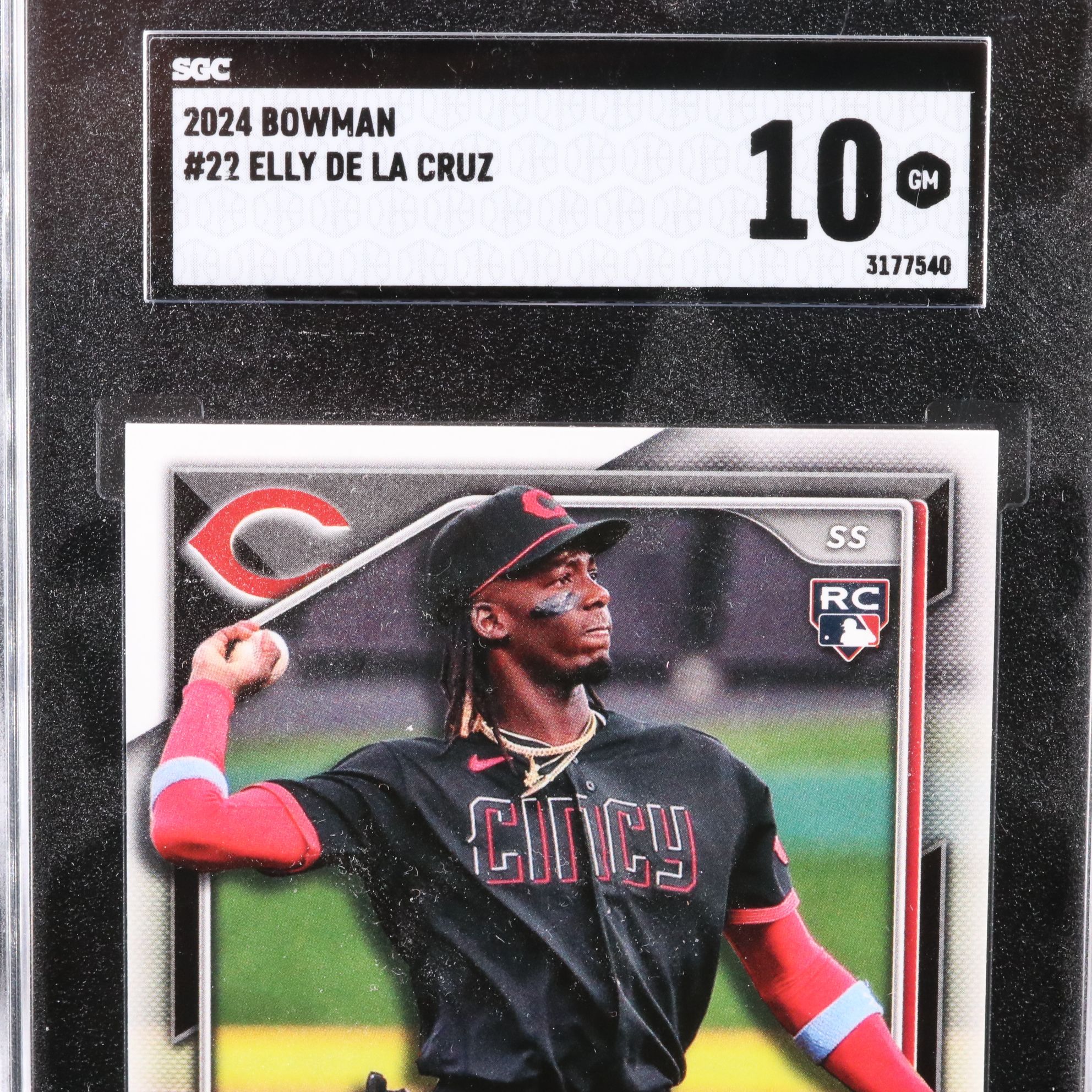 2024 Bowman Elly De La Cruz Cincinnati Reds Rookie Card Graded SGC 10