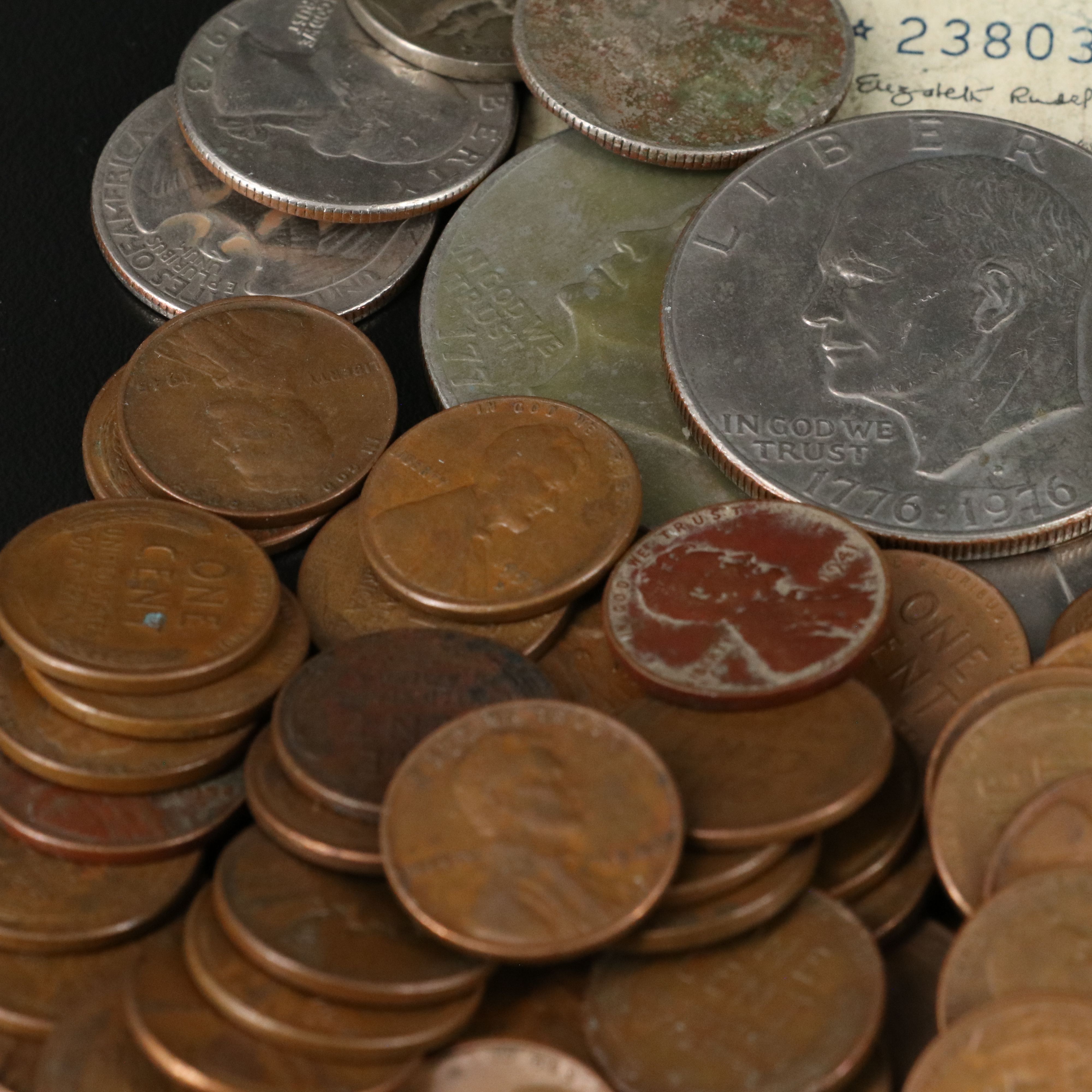 328 Lincoln Wheat Cents, Vintage U.S. Currency, Ike Dollars, and More