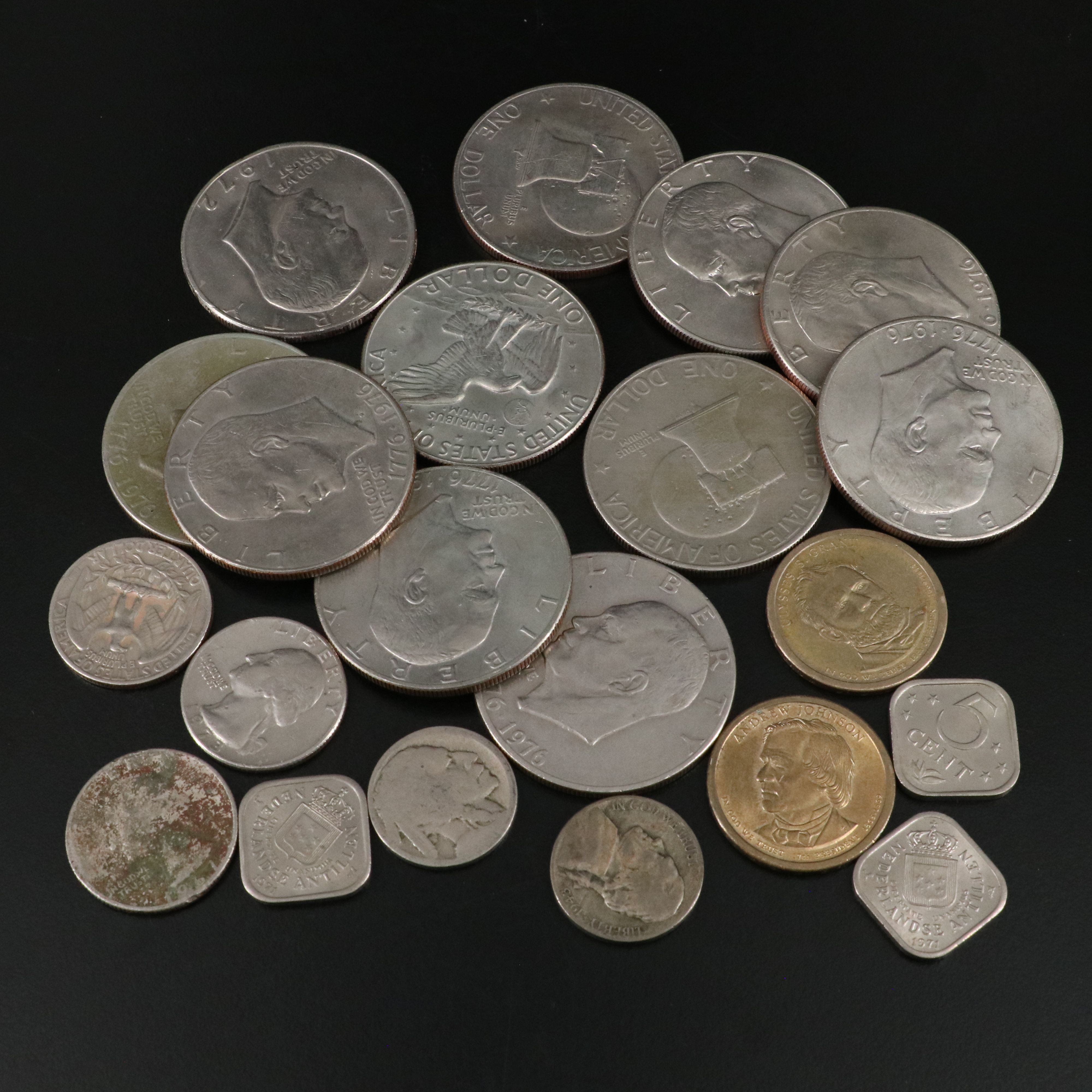 328 Lincoln Wheat Cents, Vintage U.S. Currency, Ike Dollars, and More