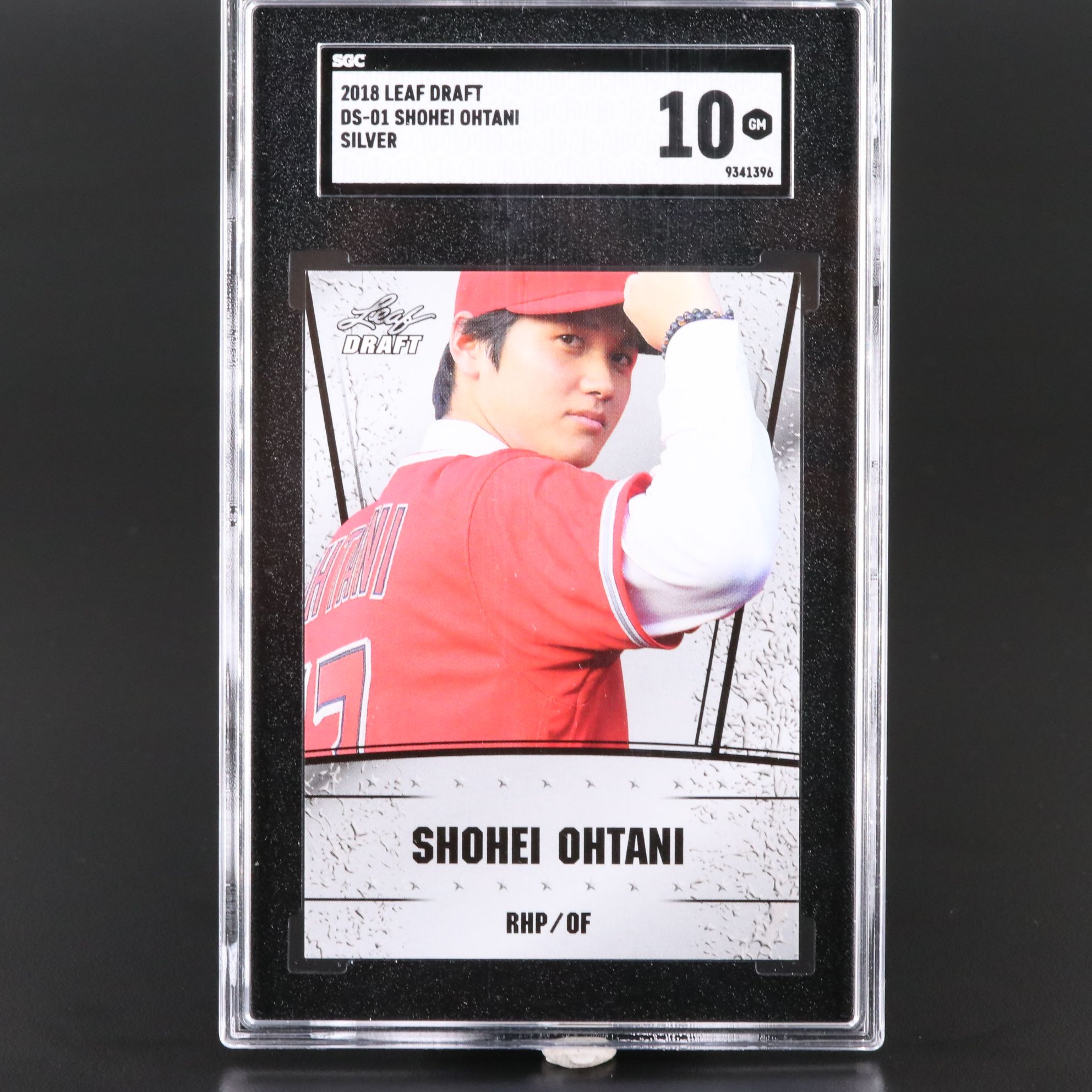 2018 Leaf Draft Shoehei Ohtani Rookie Year Silver Baseball Card Graded SGC 10