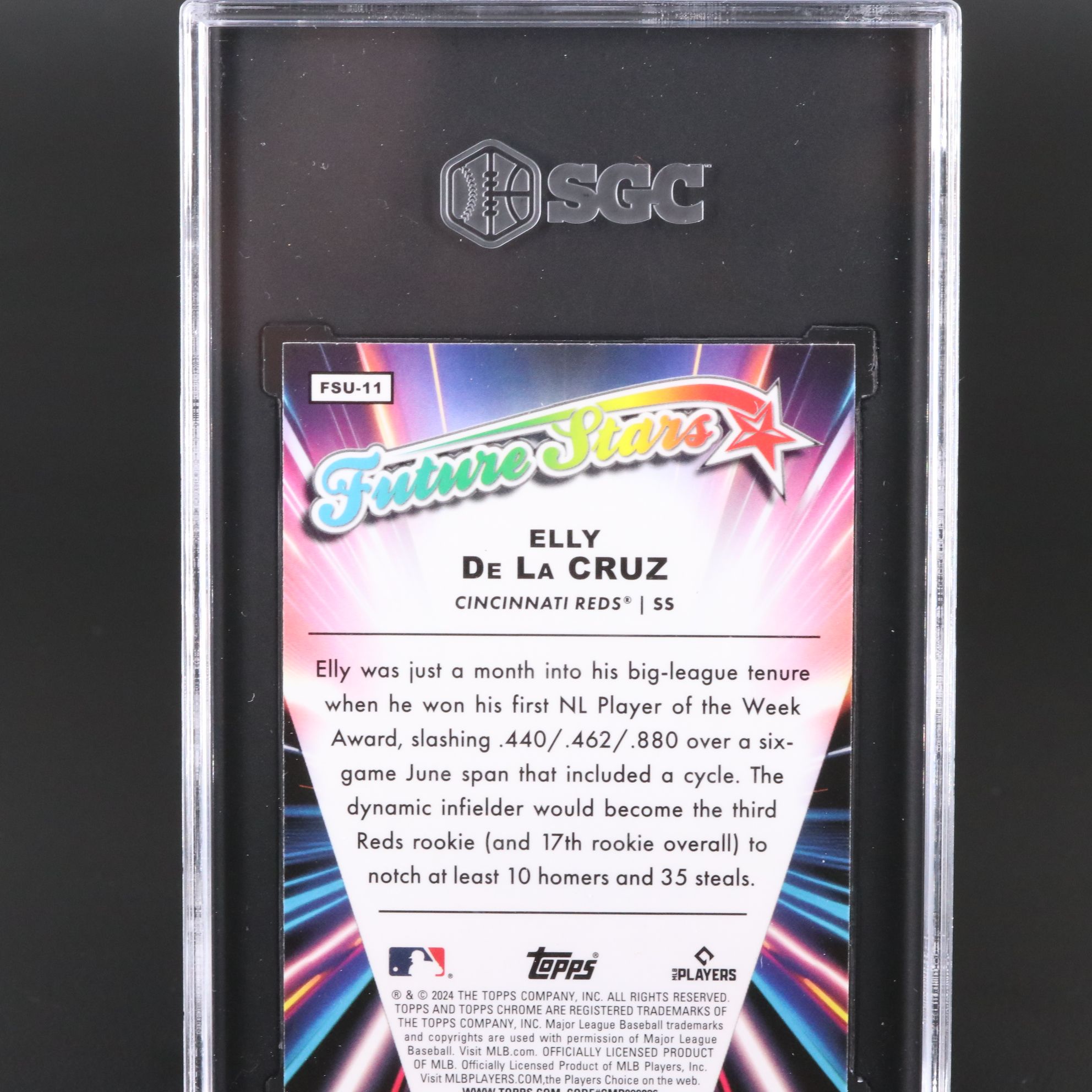 2024 Topps Chrome Elly De La Cruz Future Stars Rookie Card Graded SGC 10