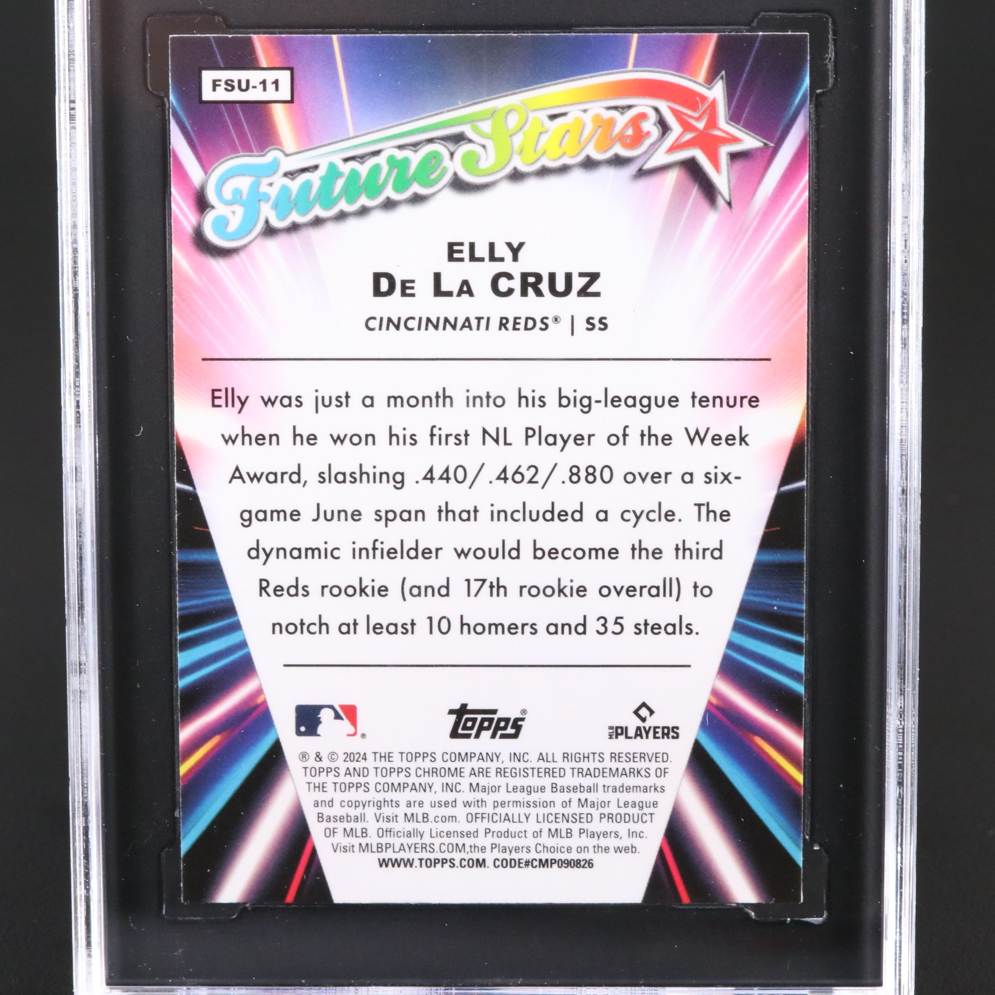 2024 Topps Chrome Elly De La Cruz Future Stars Rookie Card Graded SGC 10