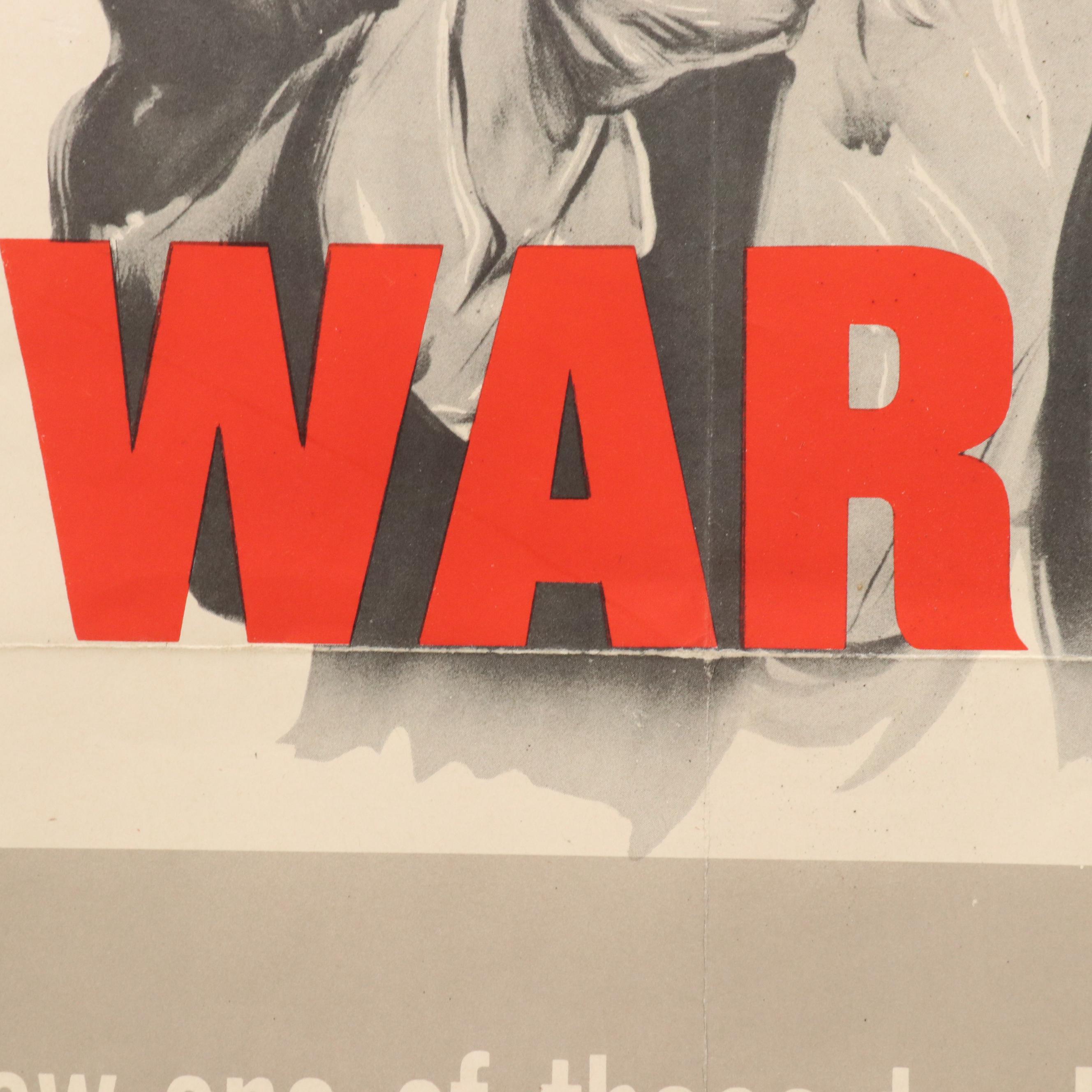 World War II-Era Propaganda Lithograph Poster "I Need Your Skill in a War Job"
