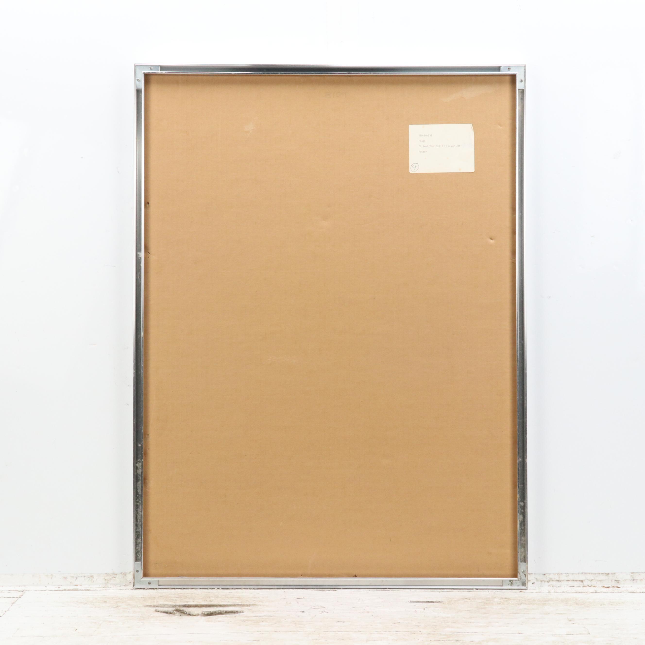 World War II-Era Propaganda Lithograph Poster "I Need Your Skill in a War Job"