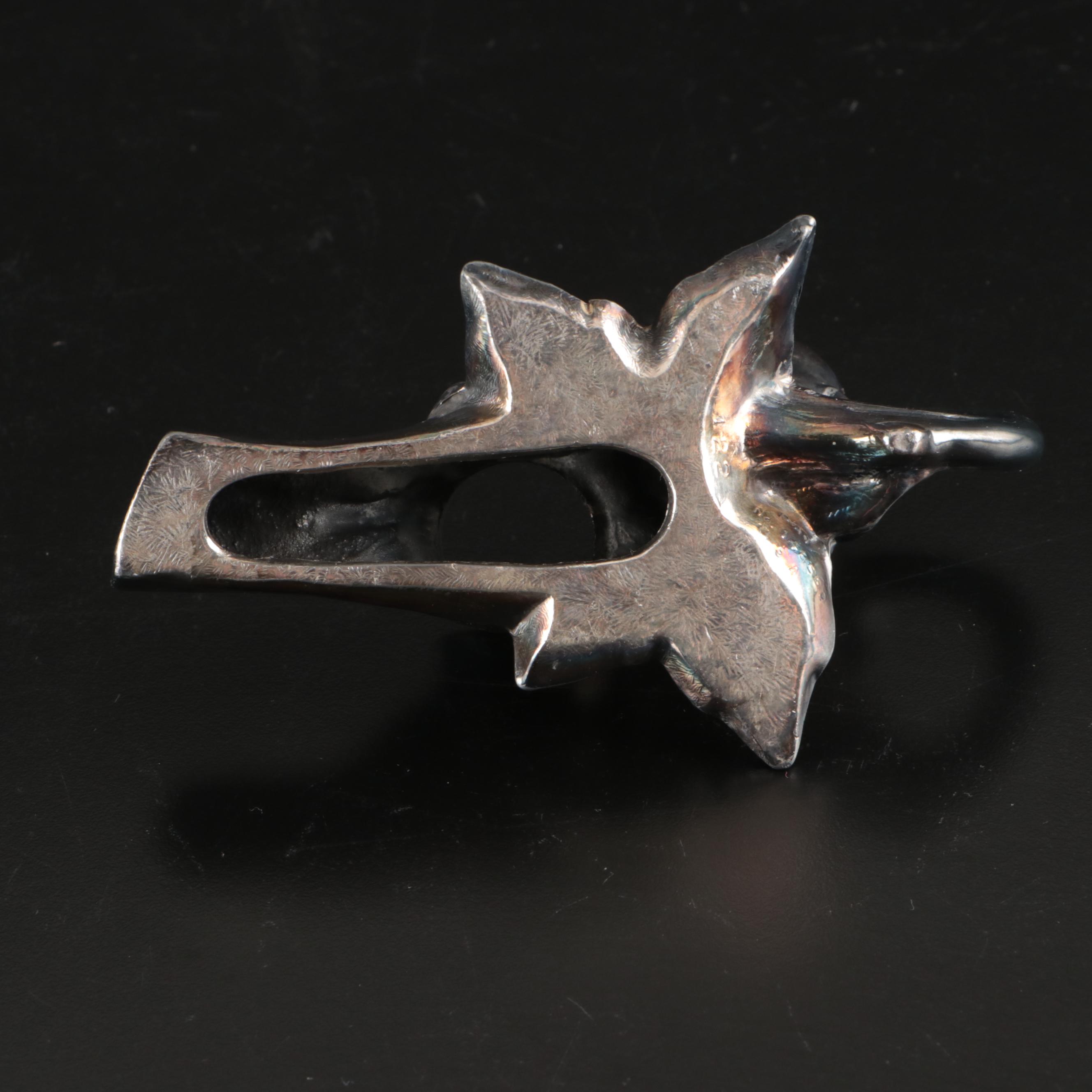 Weidlich Bros. Silver Plate Bird Shaped Salt and Pepper Shakers on Branch