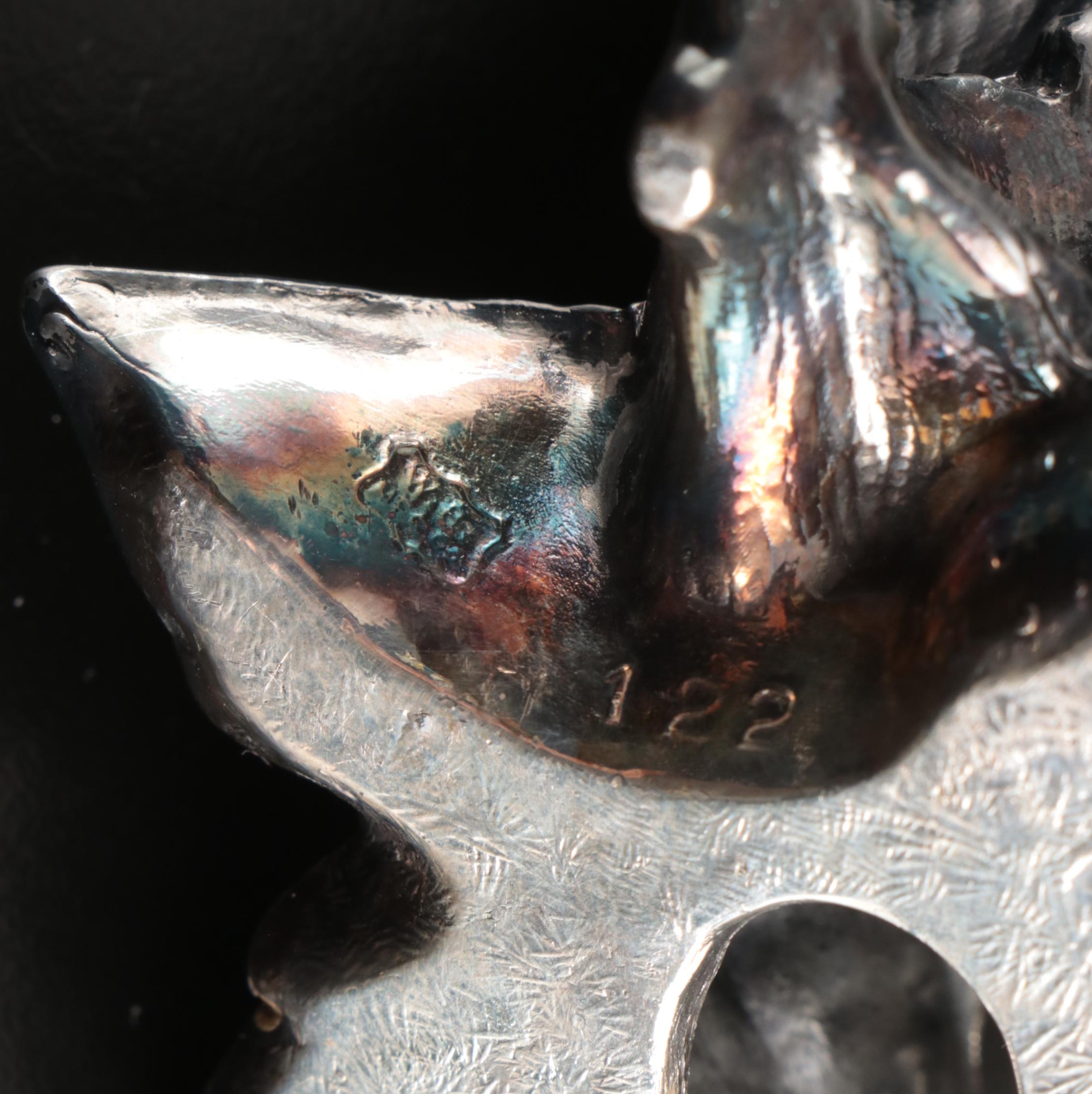 Weidlich Bros. Silver Plate Bird Shaped Salt and Pepper Shakers on Branch