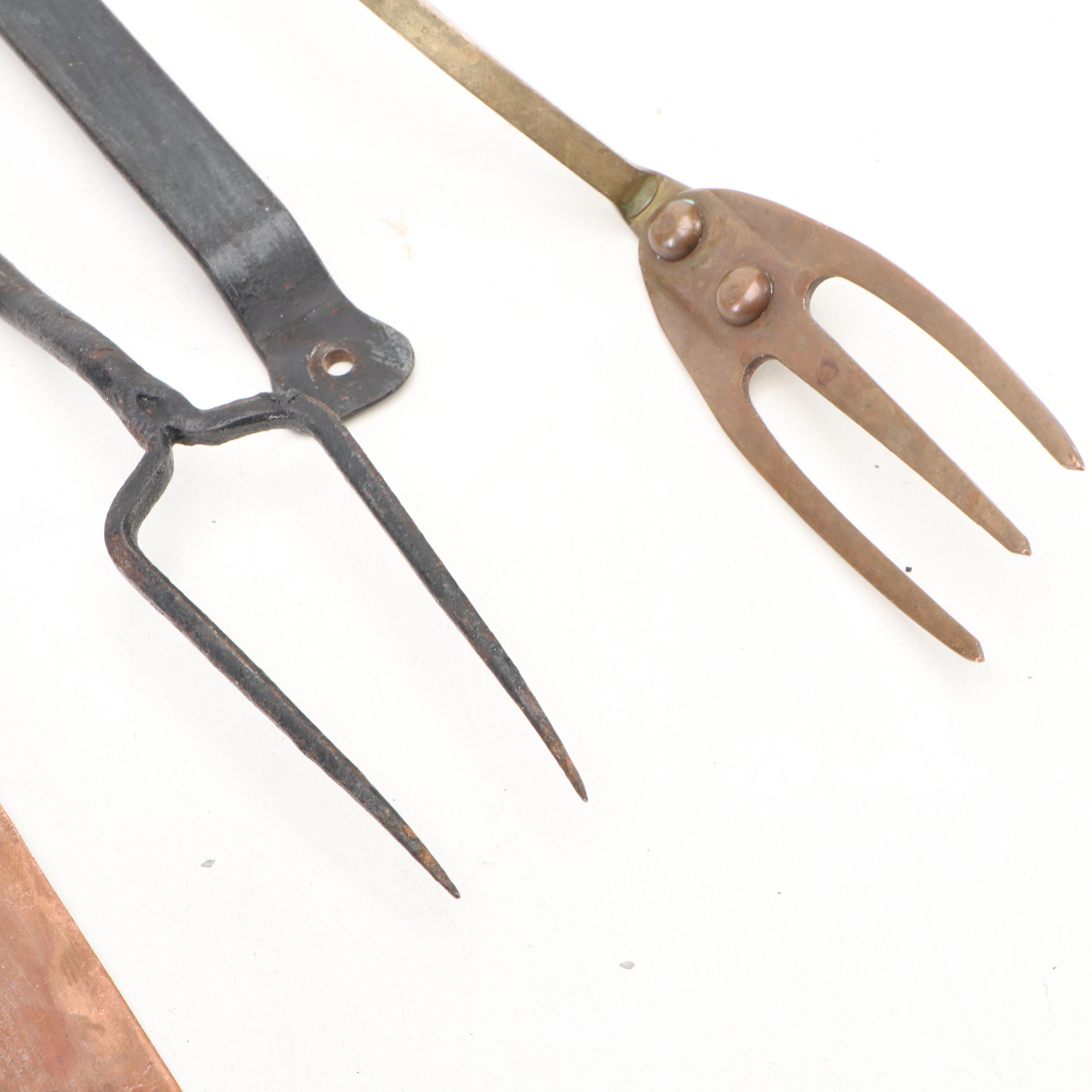 Hammered and Forged Copper and Brass Utensils and Pan