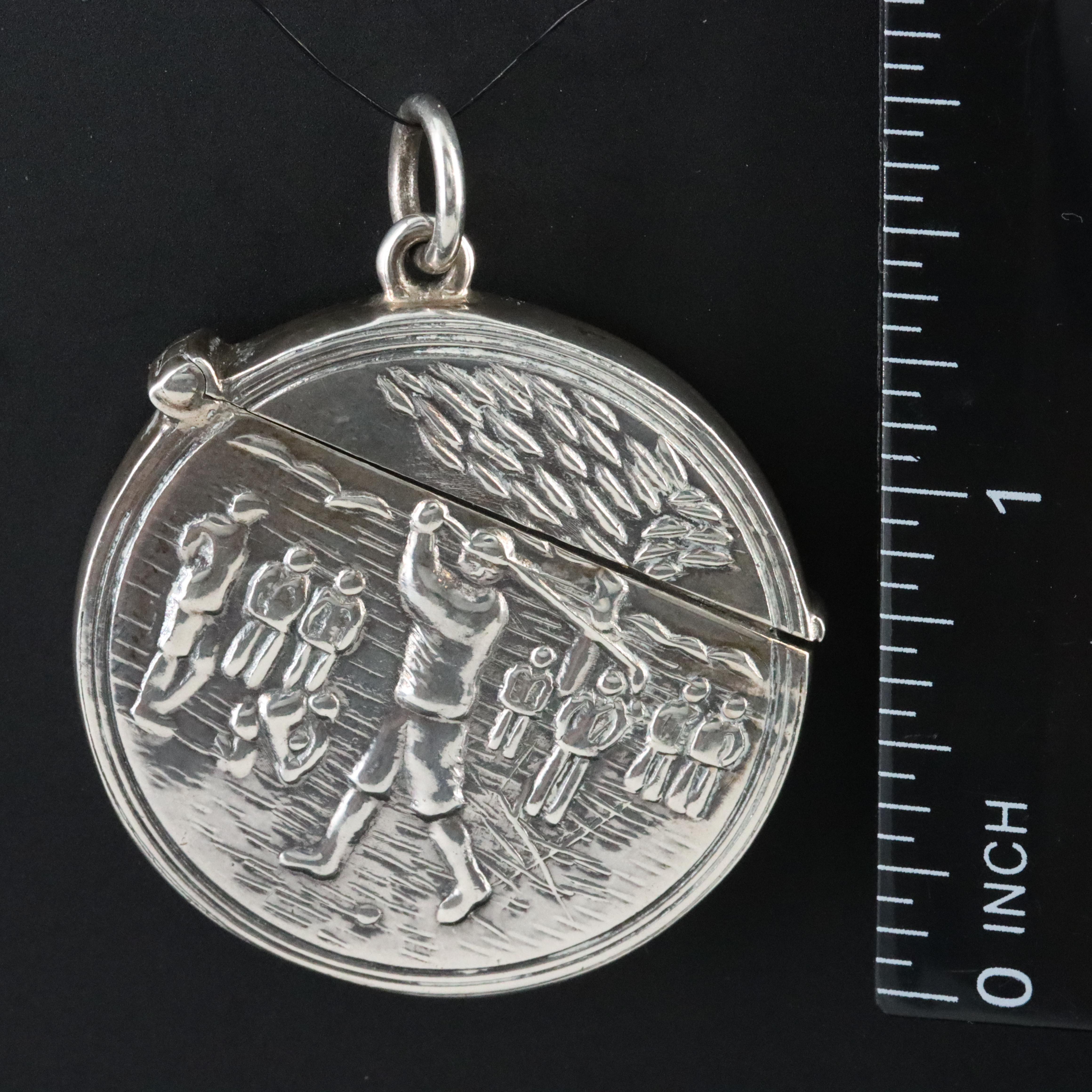Sterling Golf Vesta Case Pendant