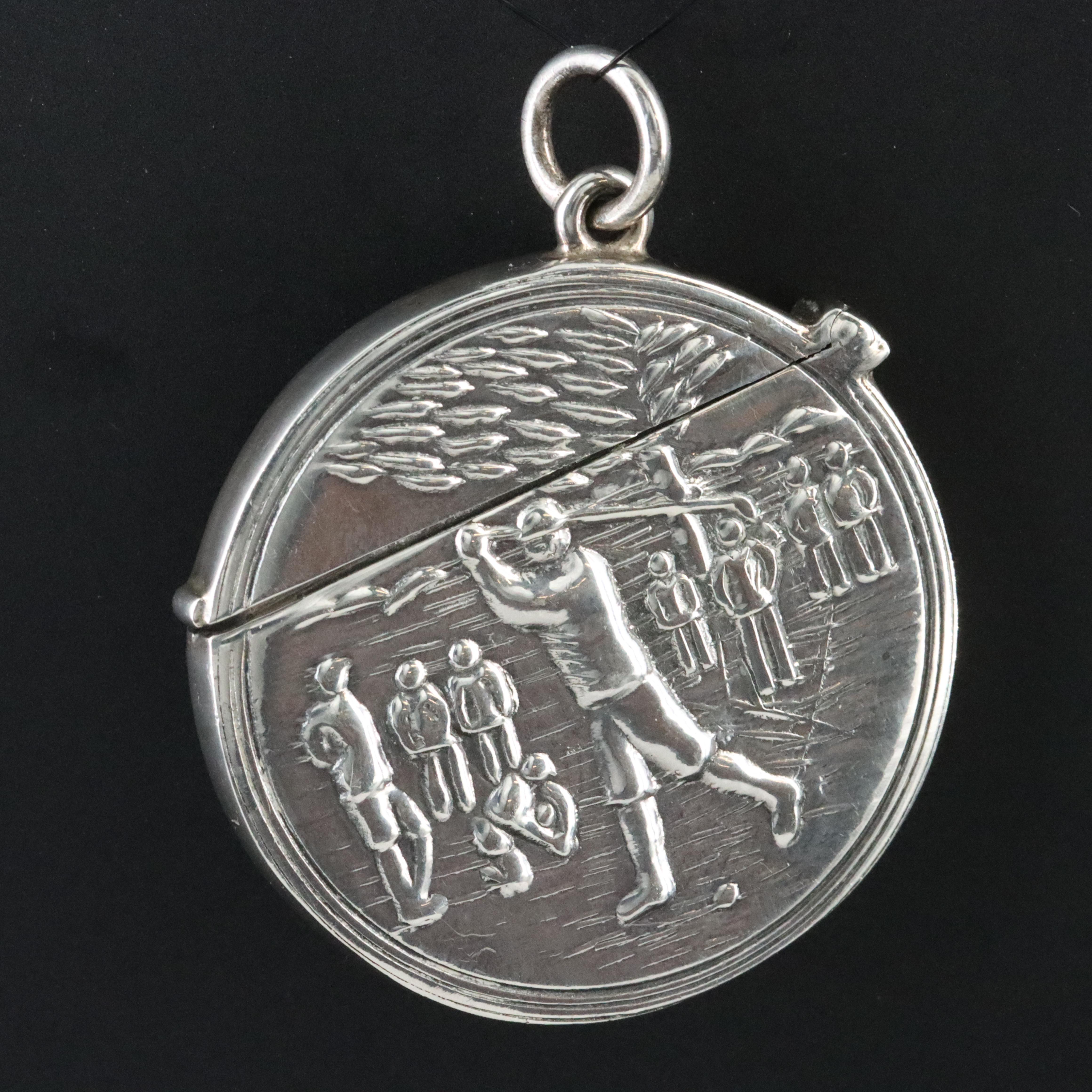 Sterling Golf Vesta Case Pendant