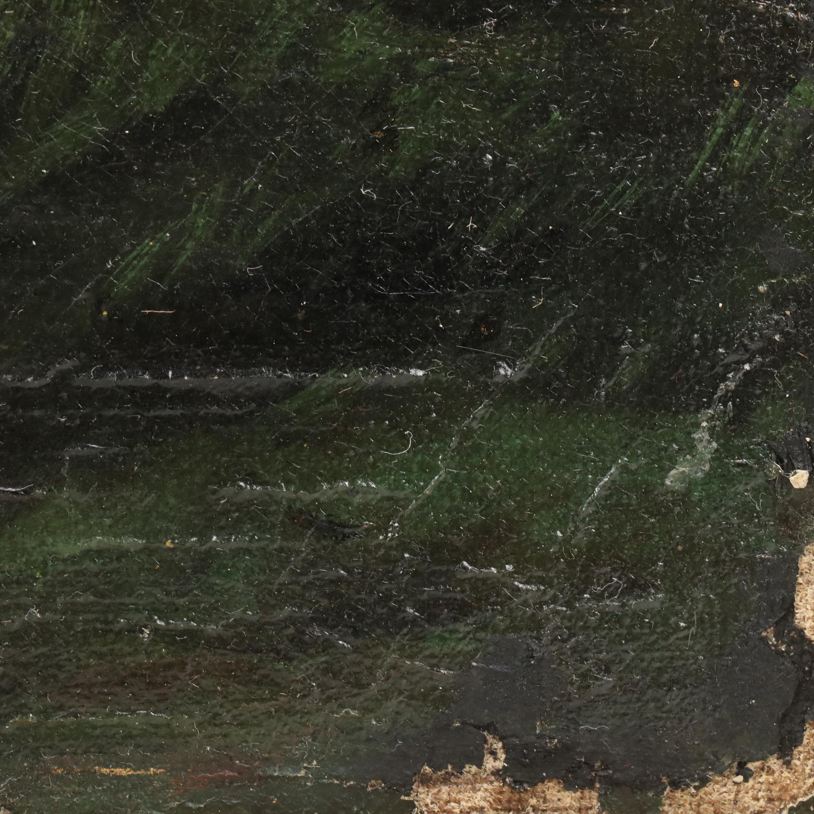 Anna Ford Wooded Landscape Oil Painting of Native American Camp, 1892