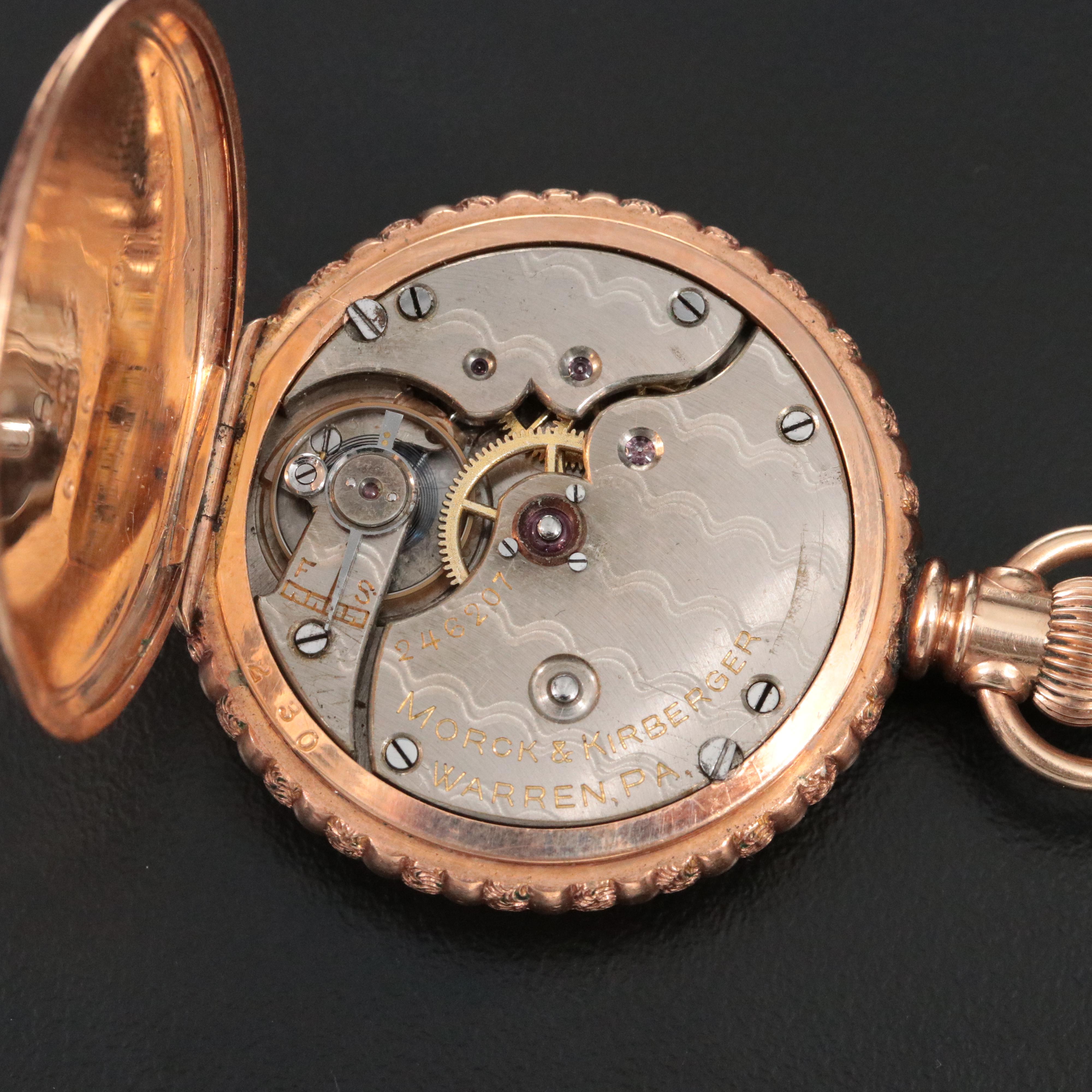 Antique St. Imier Gold-Filled Ornate Case Pocket Watch