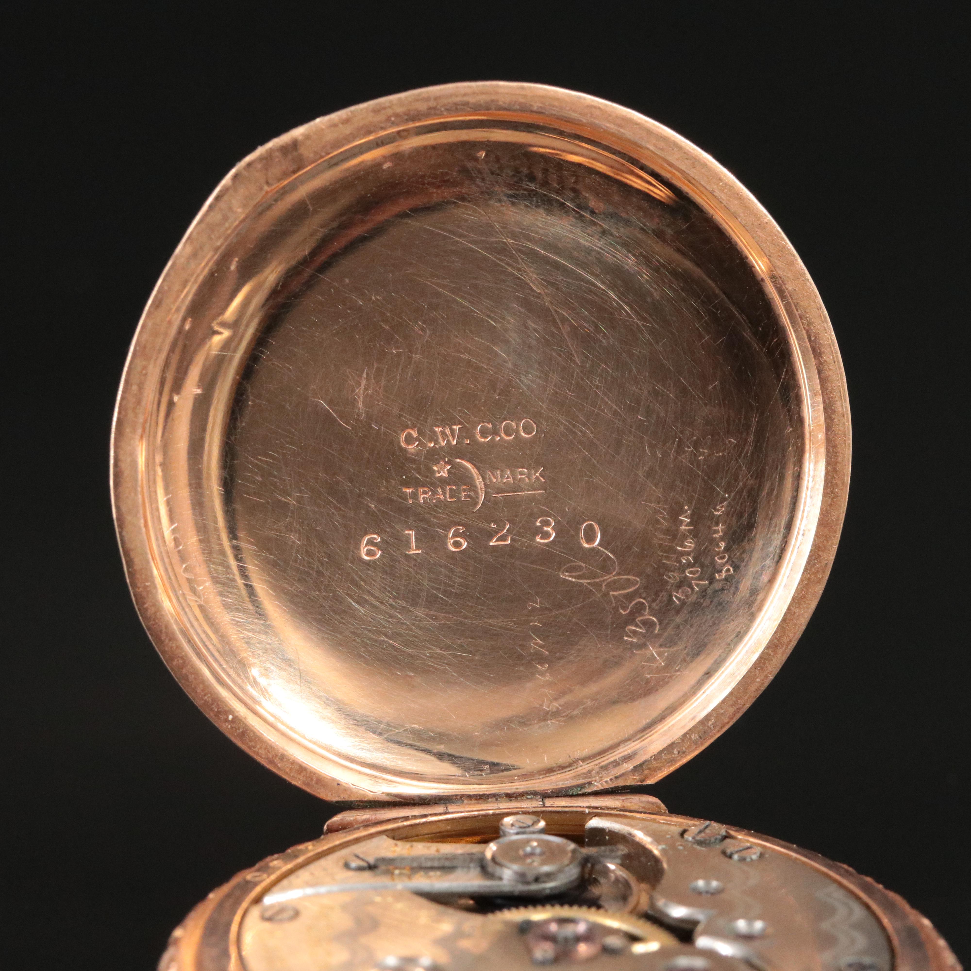 Antique St. Imier Gold-Filled Ornate Case Pocket Watch