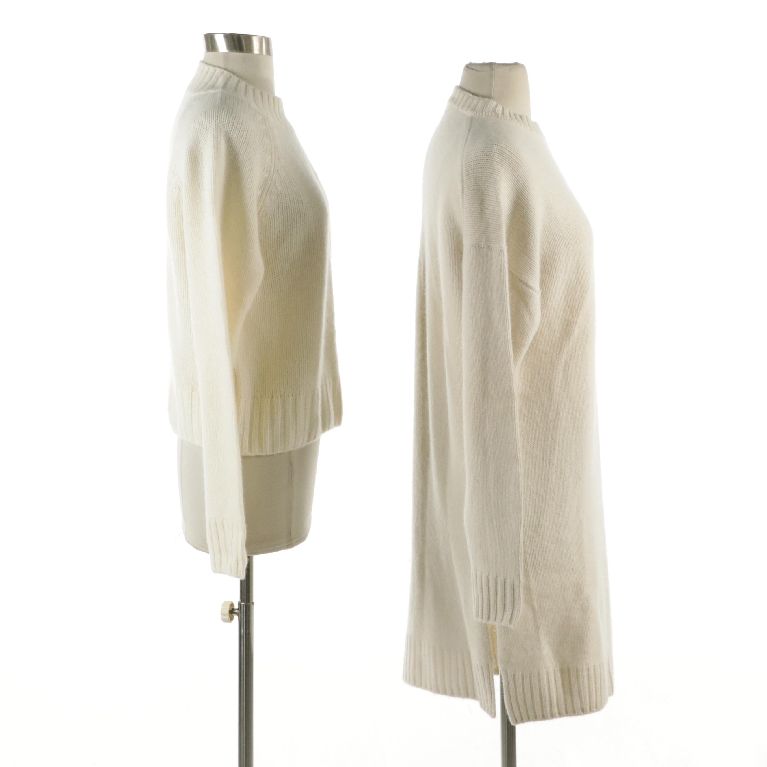 Vince. Cropped Cashmere Sweater and Joseph Cashmere Sweater Dress