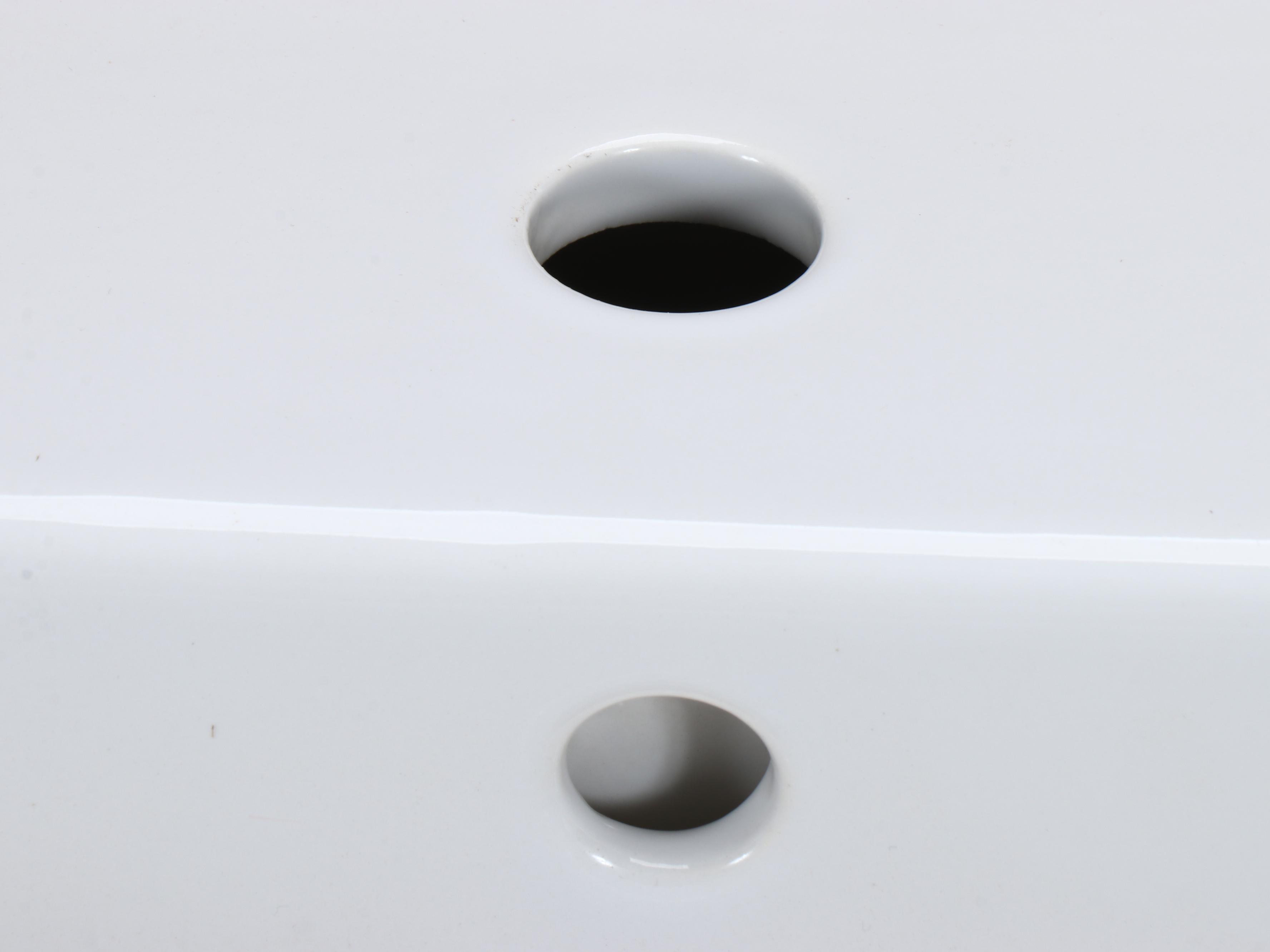 White Porcelain Wall-Mount Bathroom Sink