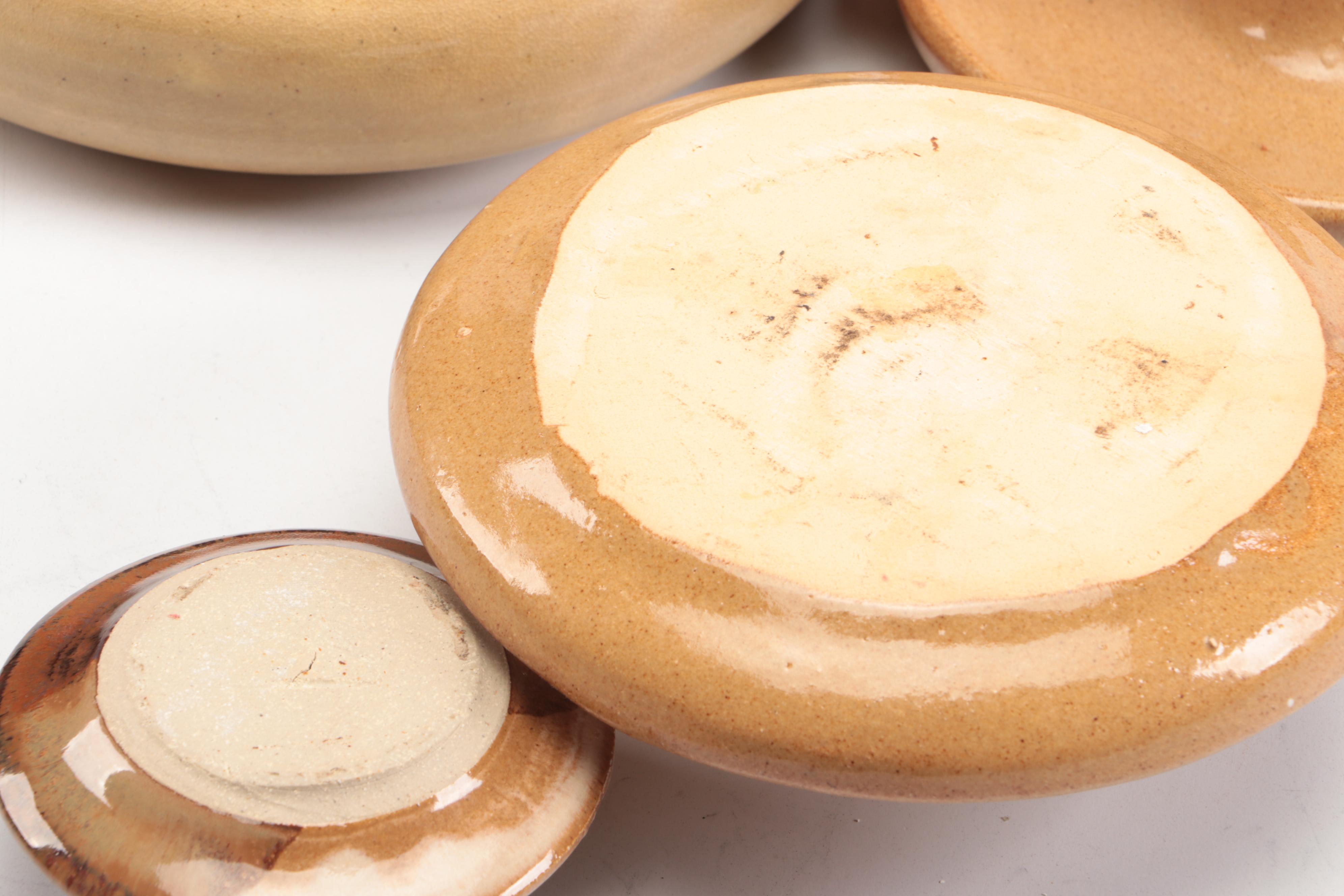 Folk Art Carved Walnut Handled Tray with Ceramic Candle Holders and Autumn Décor