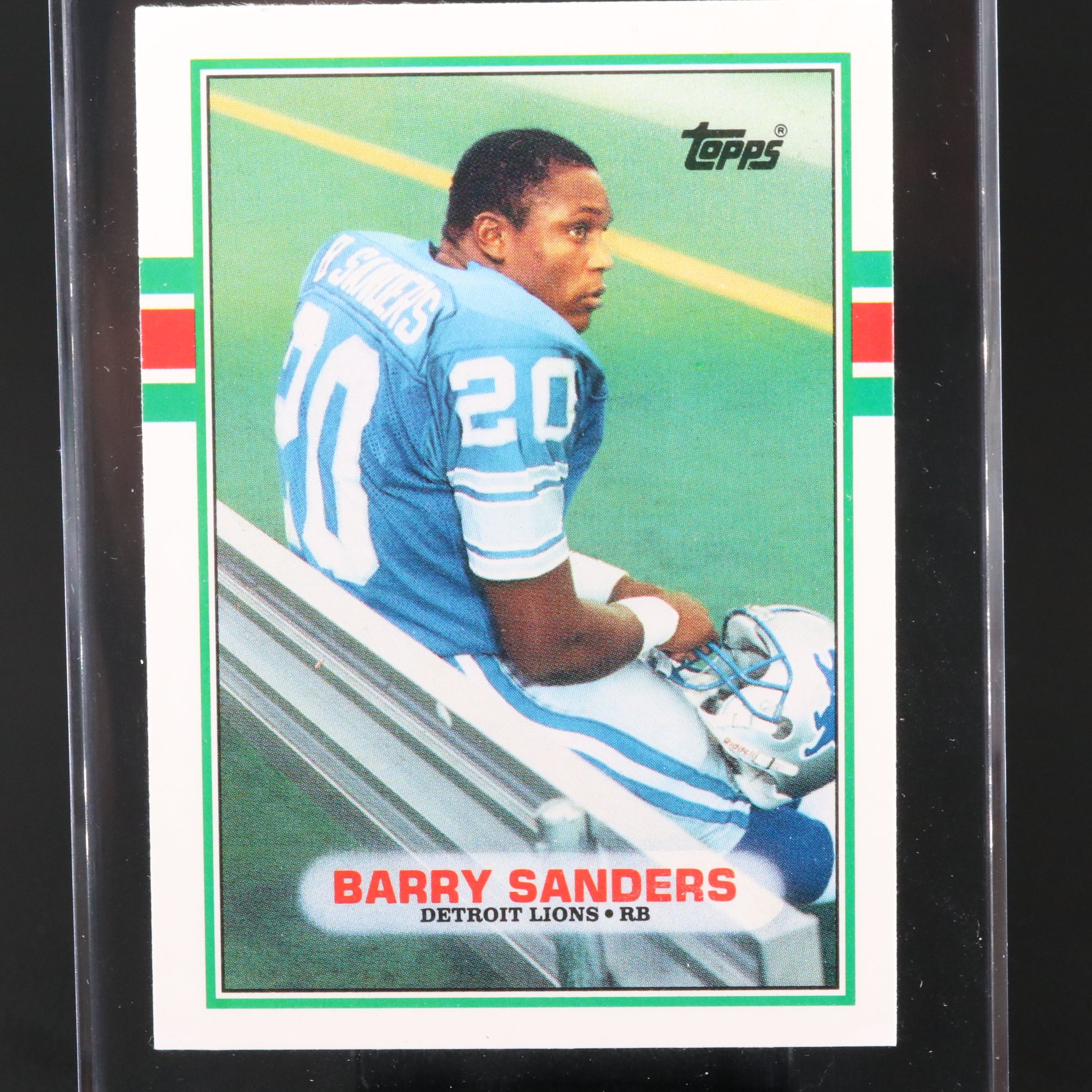 1989 Topps Traded Barry Sanders Detroit Lions Rookie Football Card