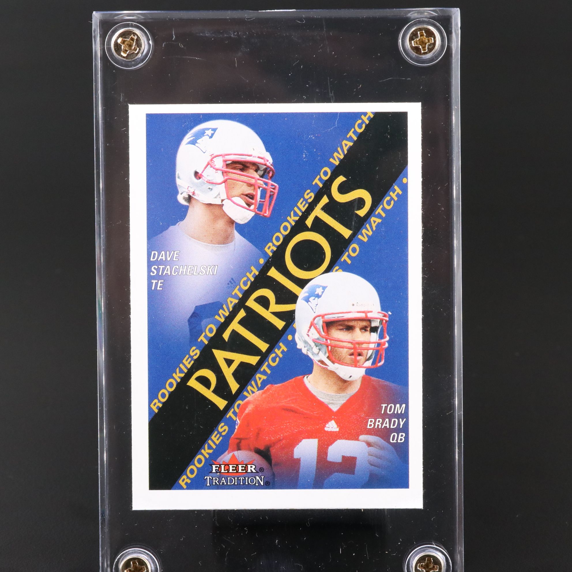 2000 Fleer Tradition Tom Brady New England Patriots Rookie Football Card