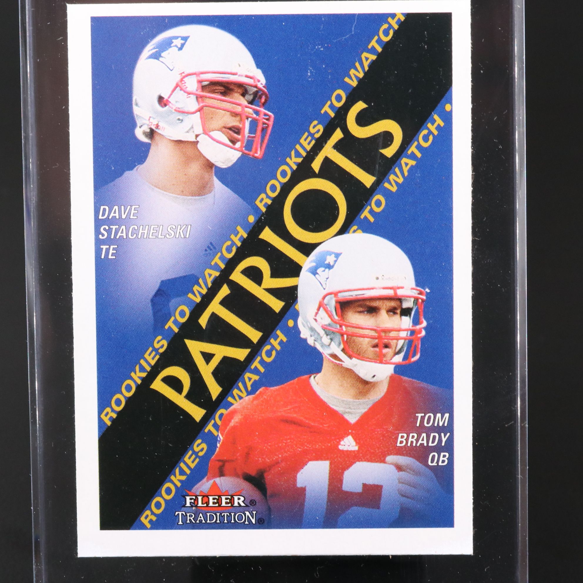 2000 Fleer Tradition Tom Brady New England Patriots Rookie Football Card