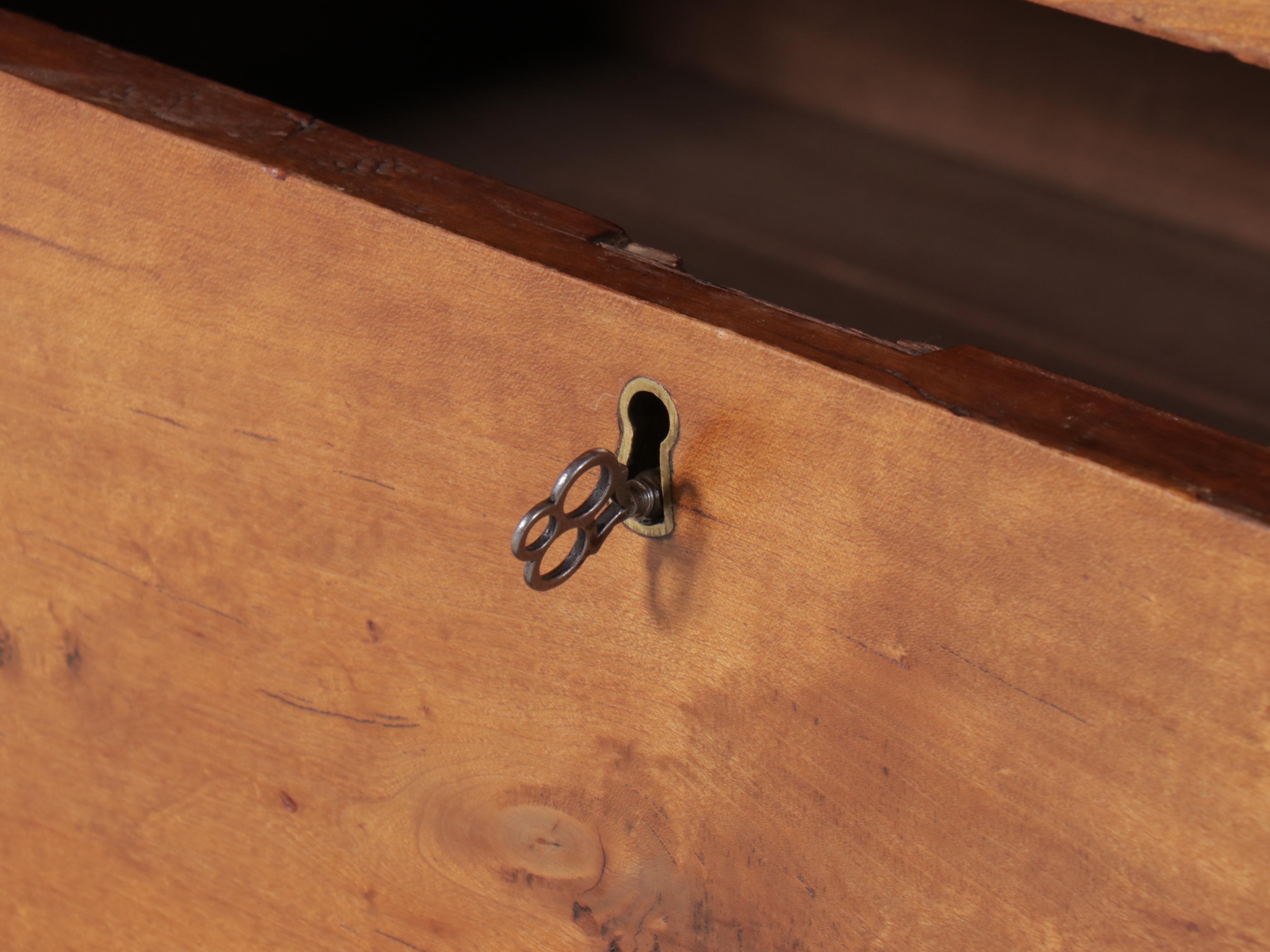 Cherry Three-Drawer Secretary Desk