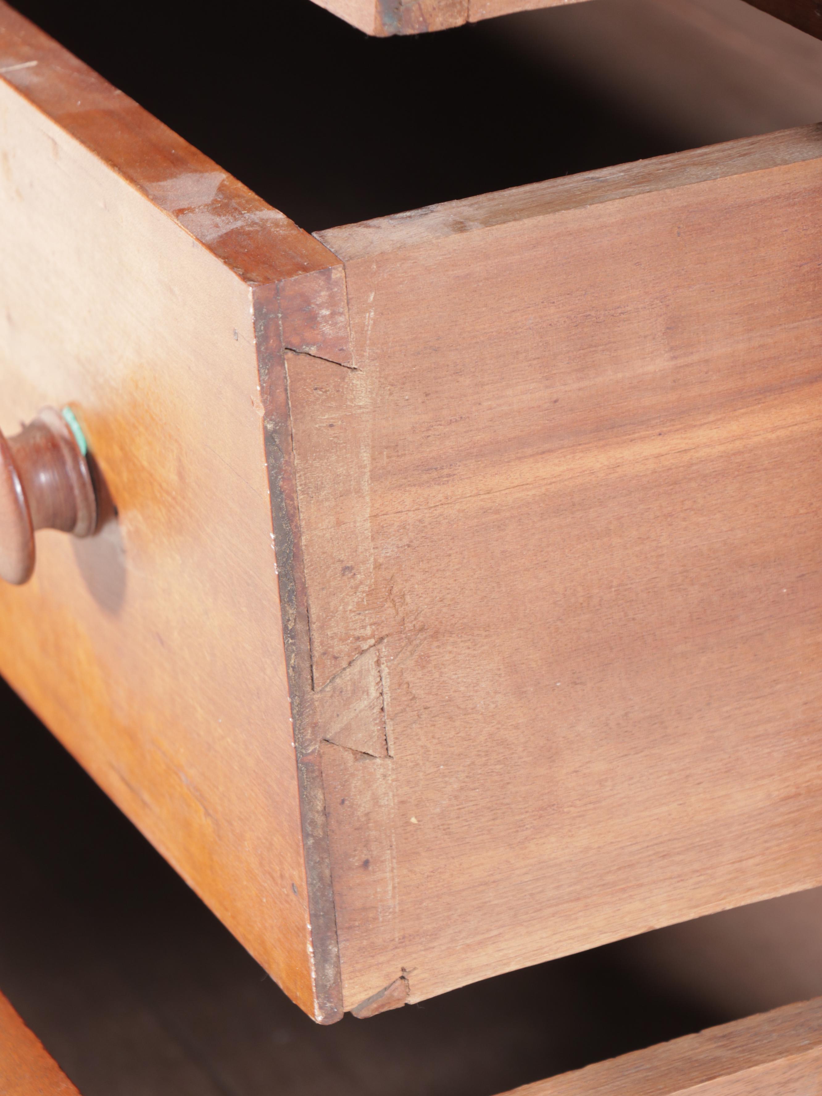 Cherry Three-Drawer Secretary Desk