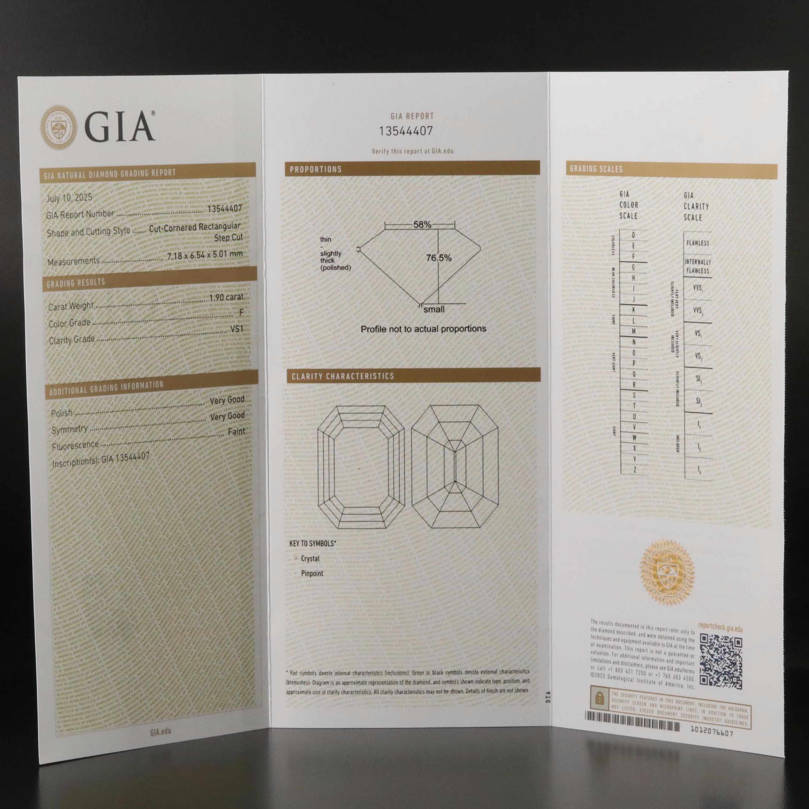 Loose 1.90 CT Diamond with GIA Report