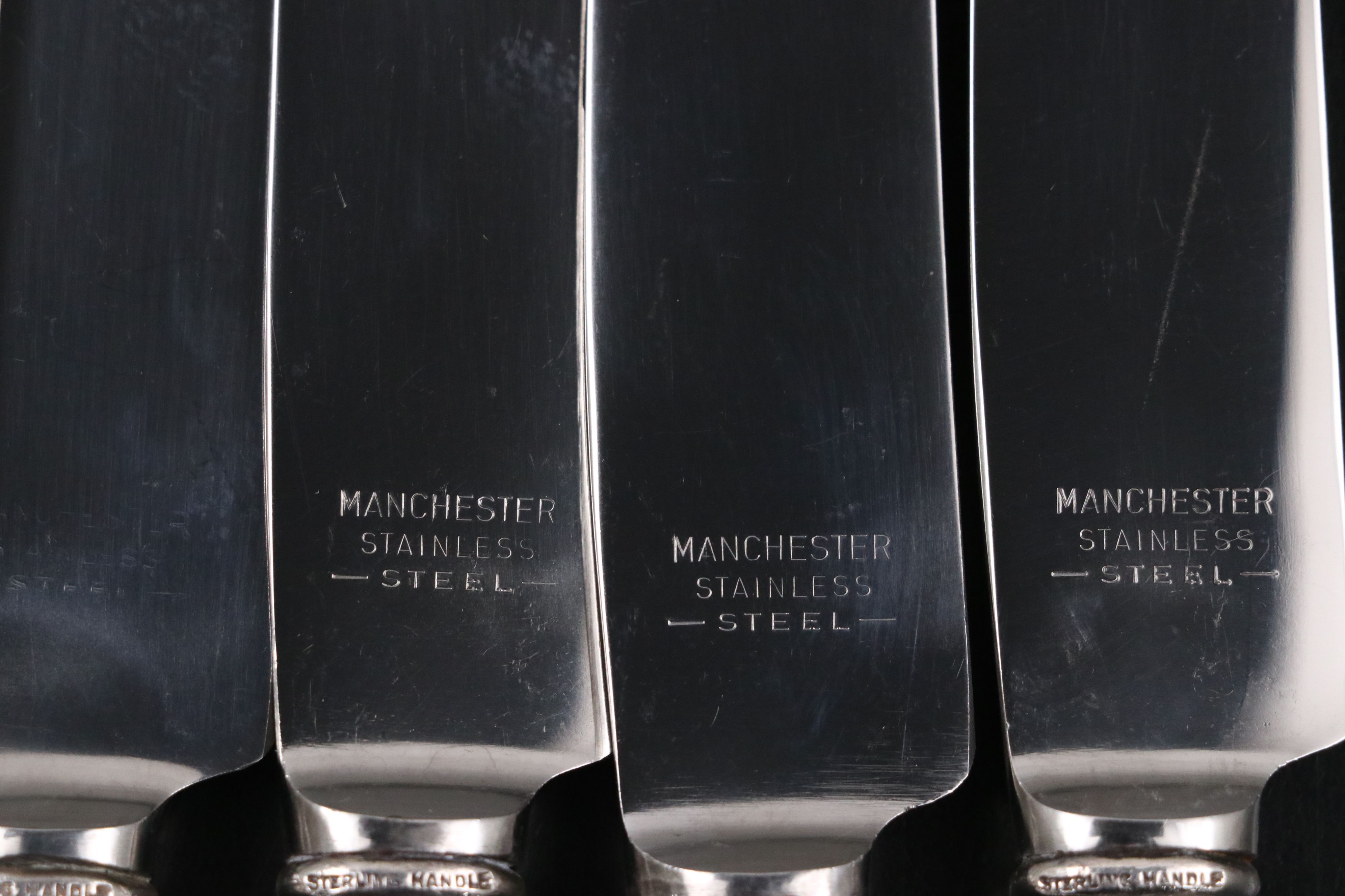 Manchester "Southern Rose" Sterling Flatware Set with Case, 20th Century