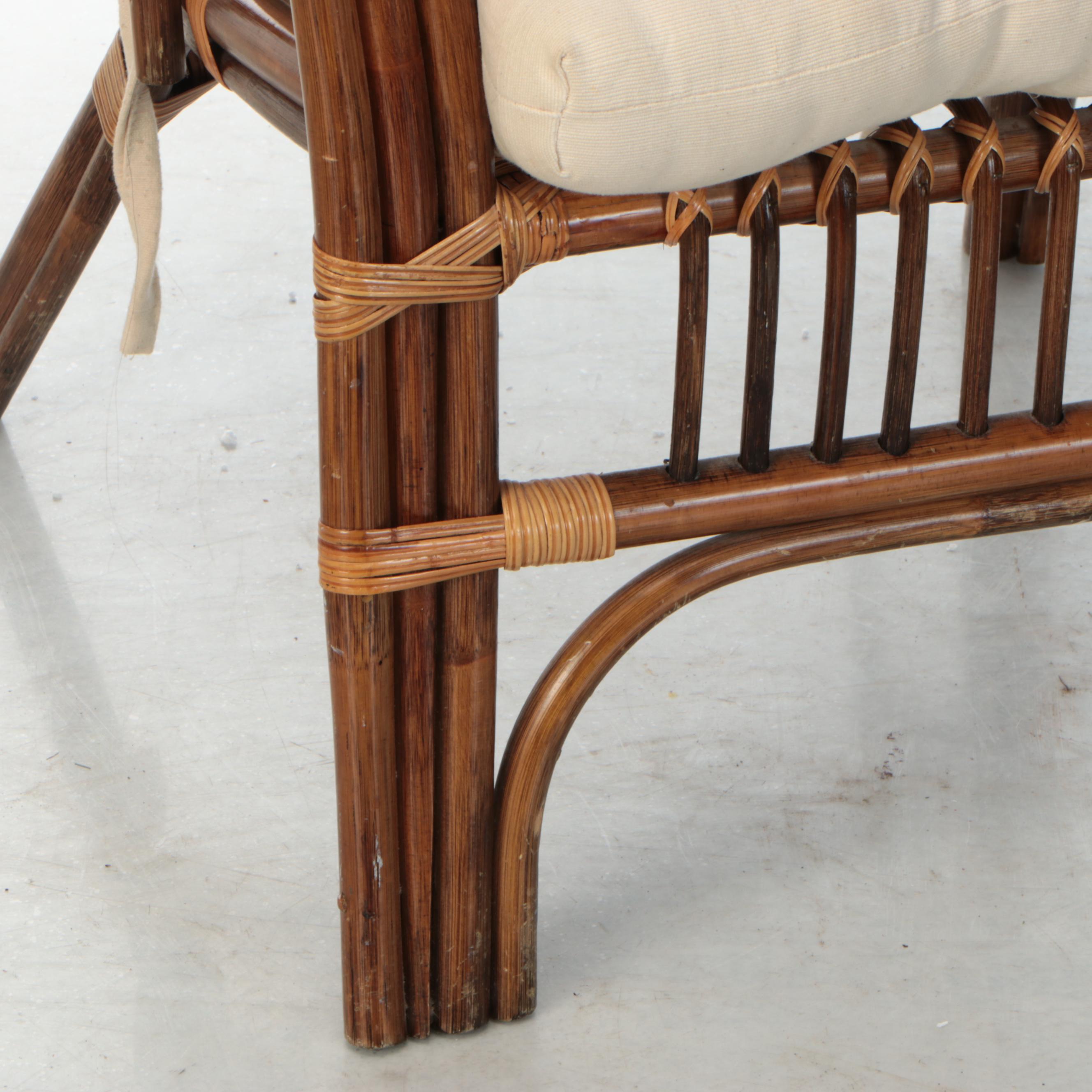 Rattan Cushioned Armchair Chair