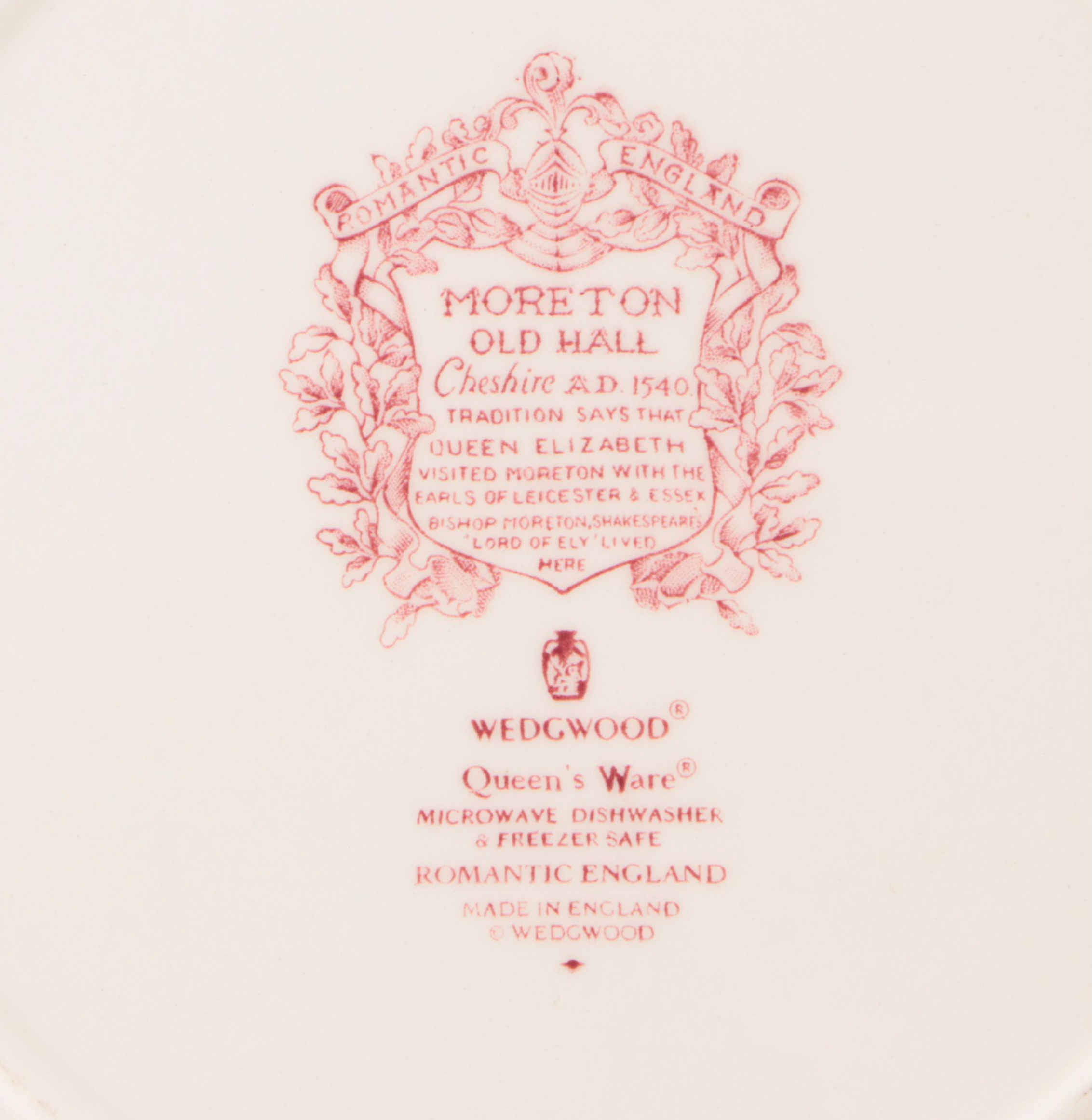 Wedgwood "Romantic England" Pink Ceramic Queens Ware and Japanese Pink Willow