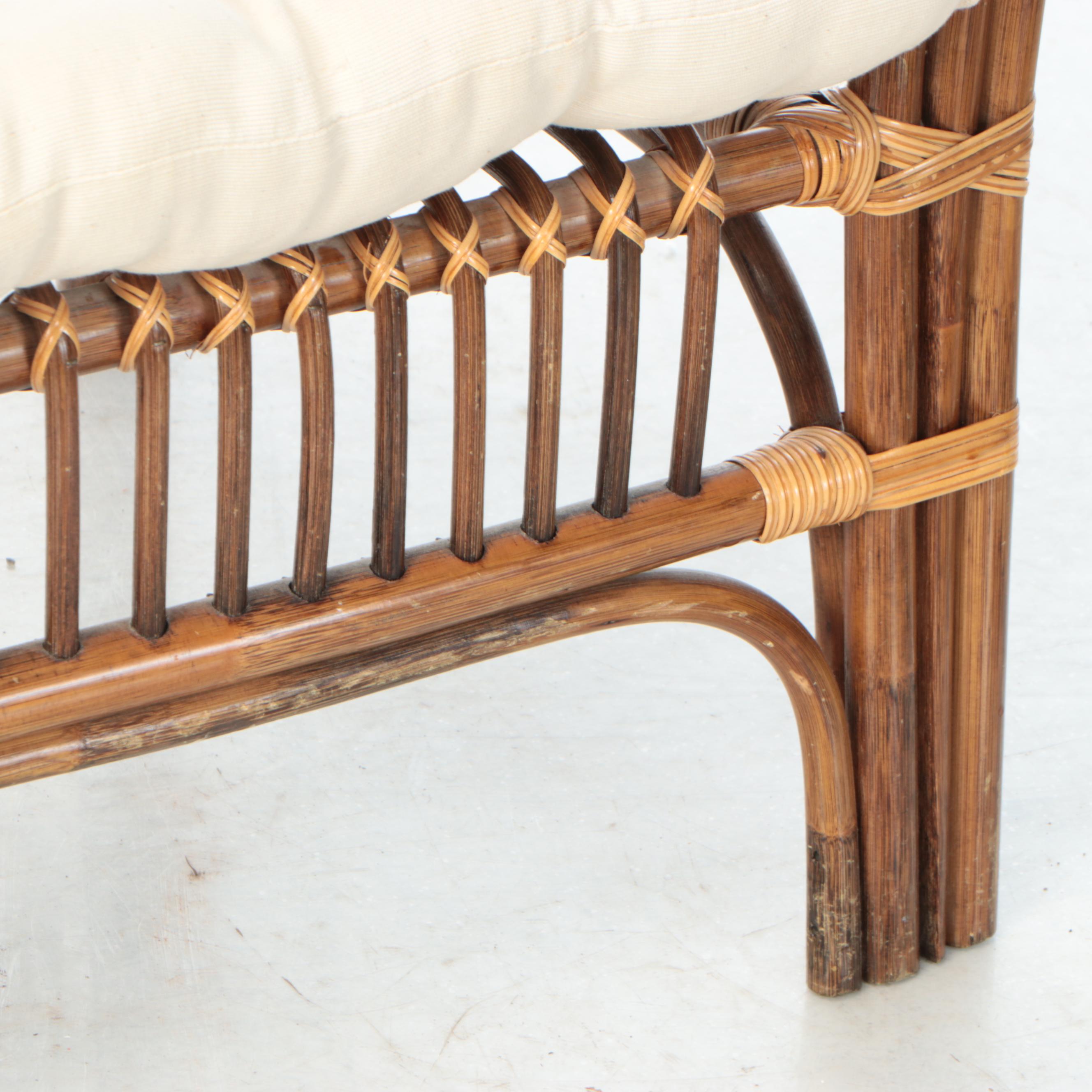 Rattan Cushioned Armchair Chair