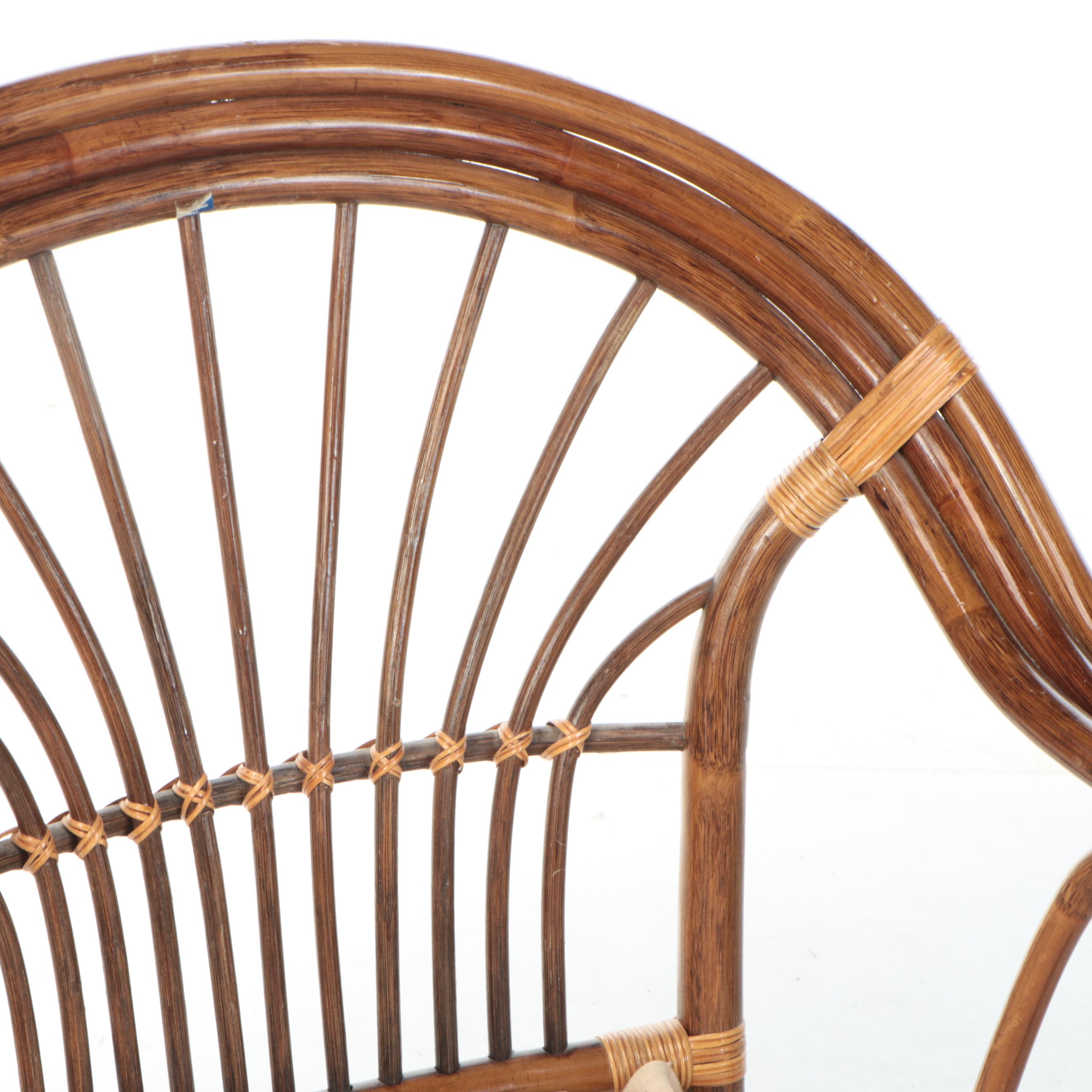 Rattan Cushioned Armchair Chair