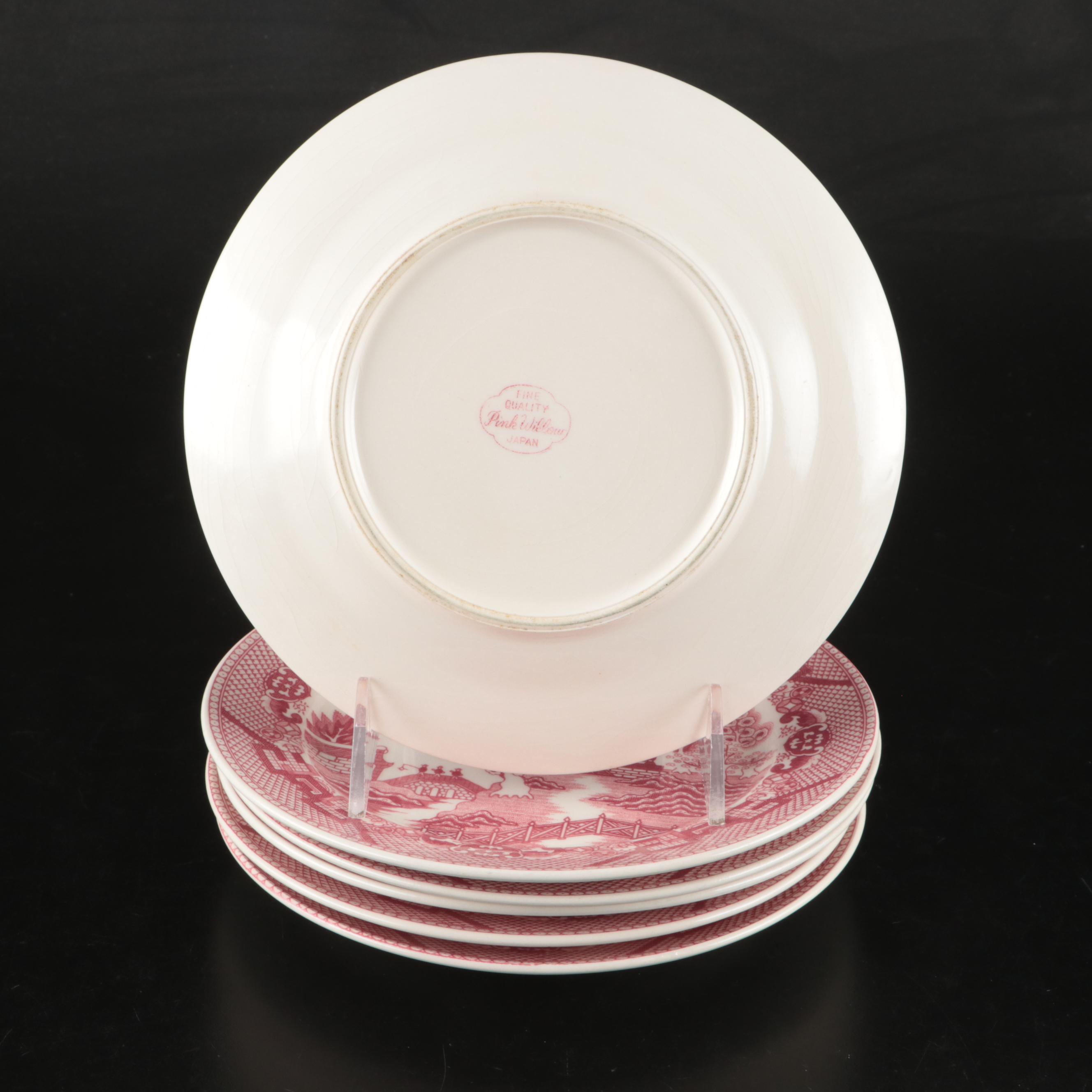 Wedgwood "Romantic England" Pink Ceramic Queens Ware and Japanese Pink Willow
