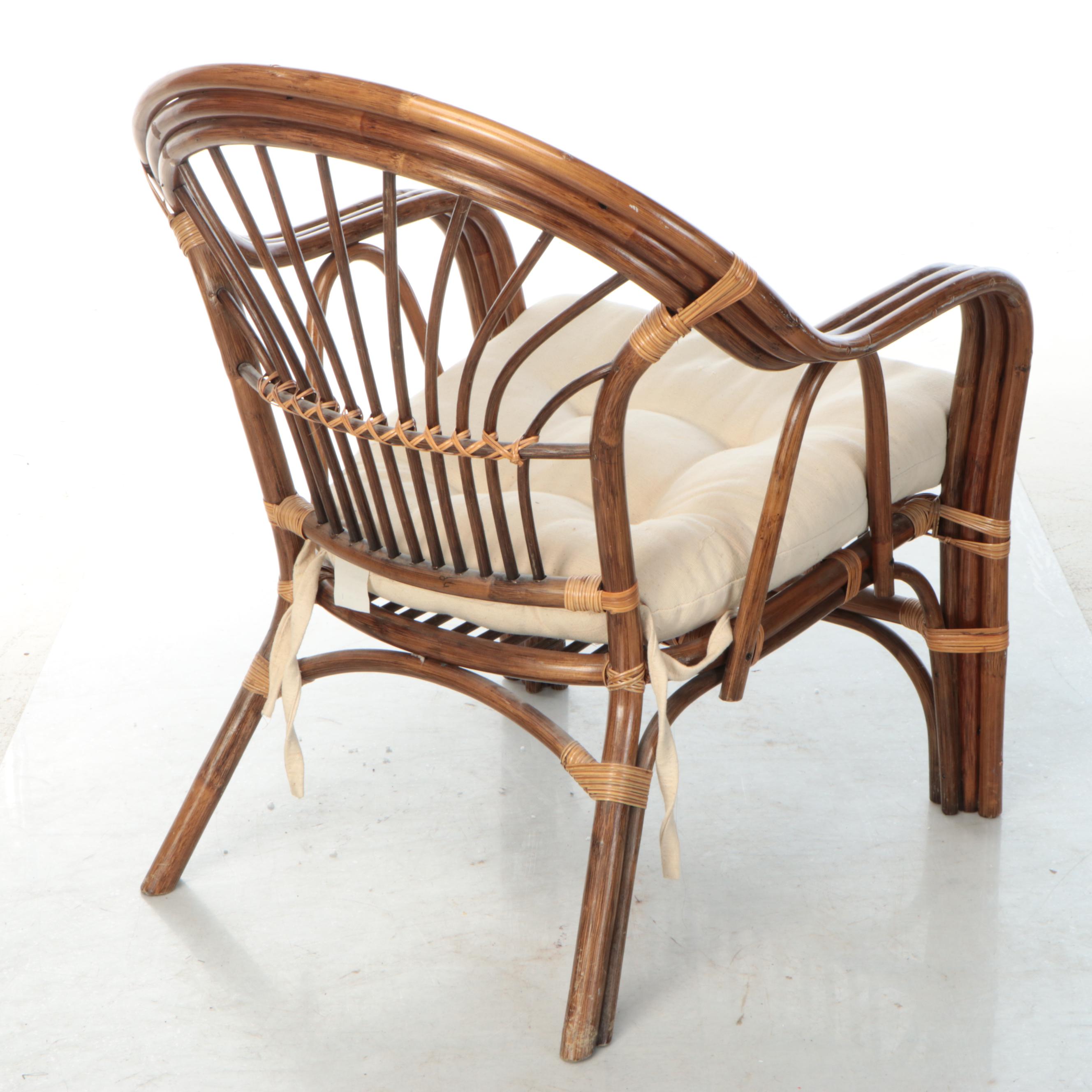 Rattan Cushioned Armchair Chair