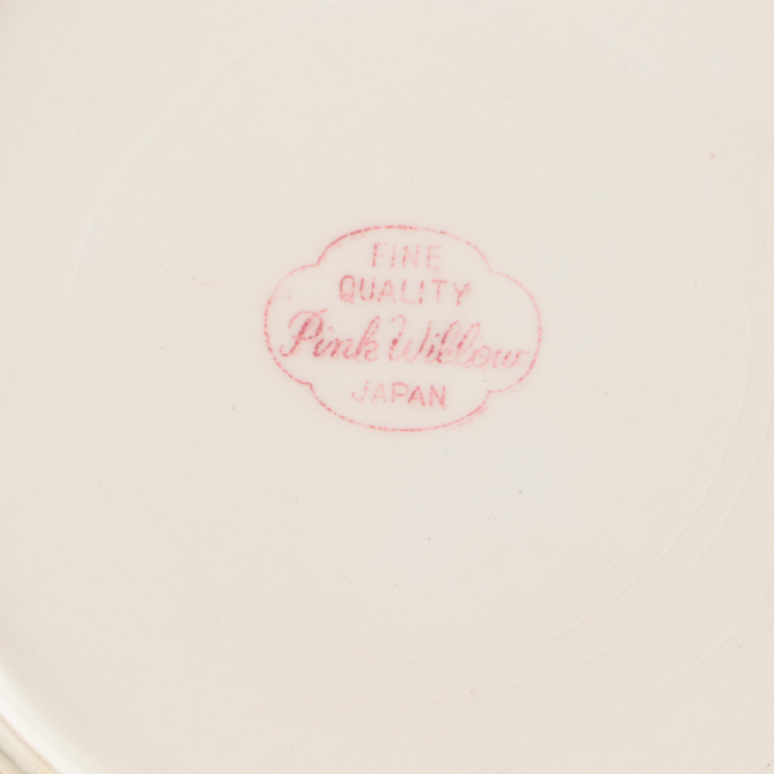 Wedgwood "Romantic England" Pink Ceramic Queens Ware and Japanese Pink Willow