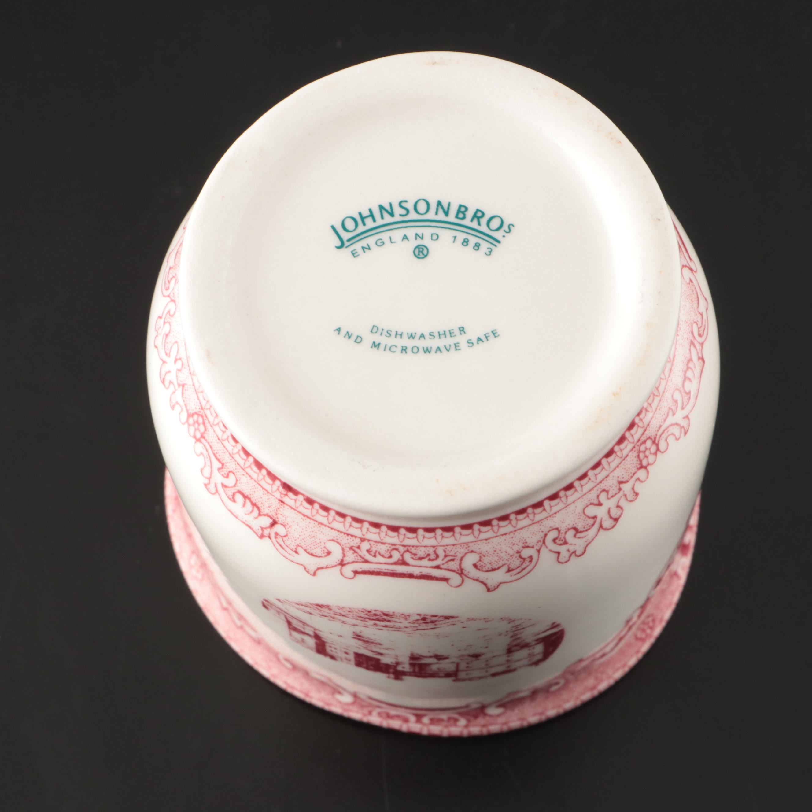 Wedgwood "Romantic England" Pink Ceramic Queens Ware and Japanese Pink Willow