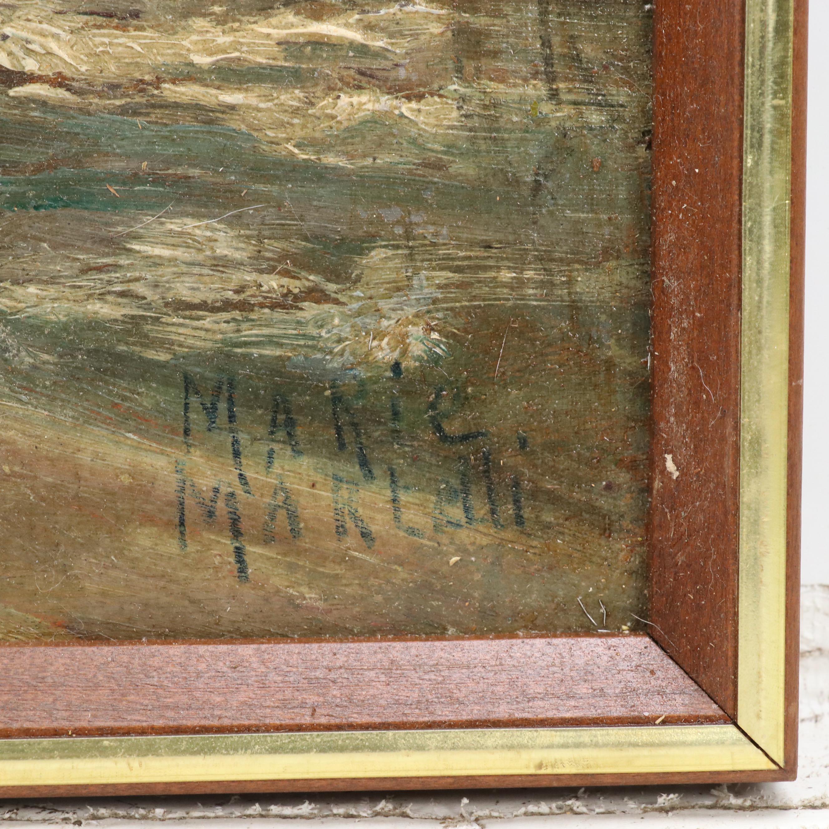 Marie Martelli-Chautard Landscape Oil Painting of Lush River Valley