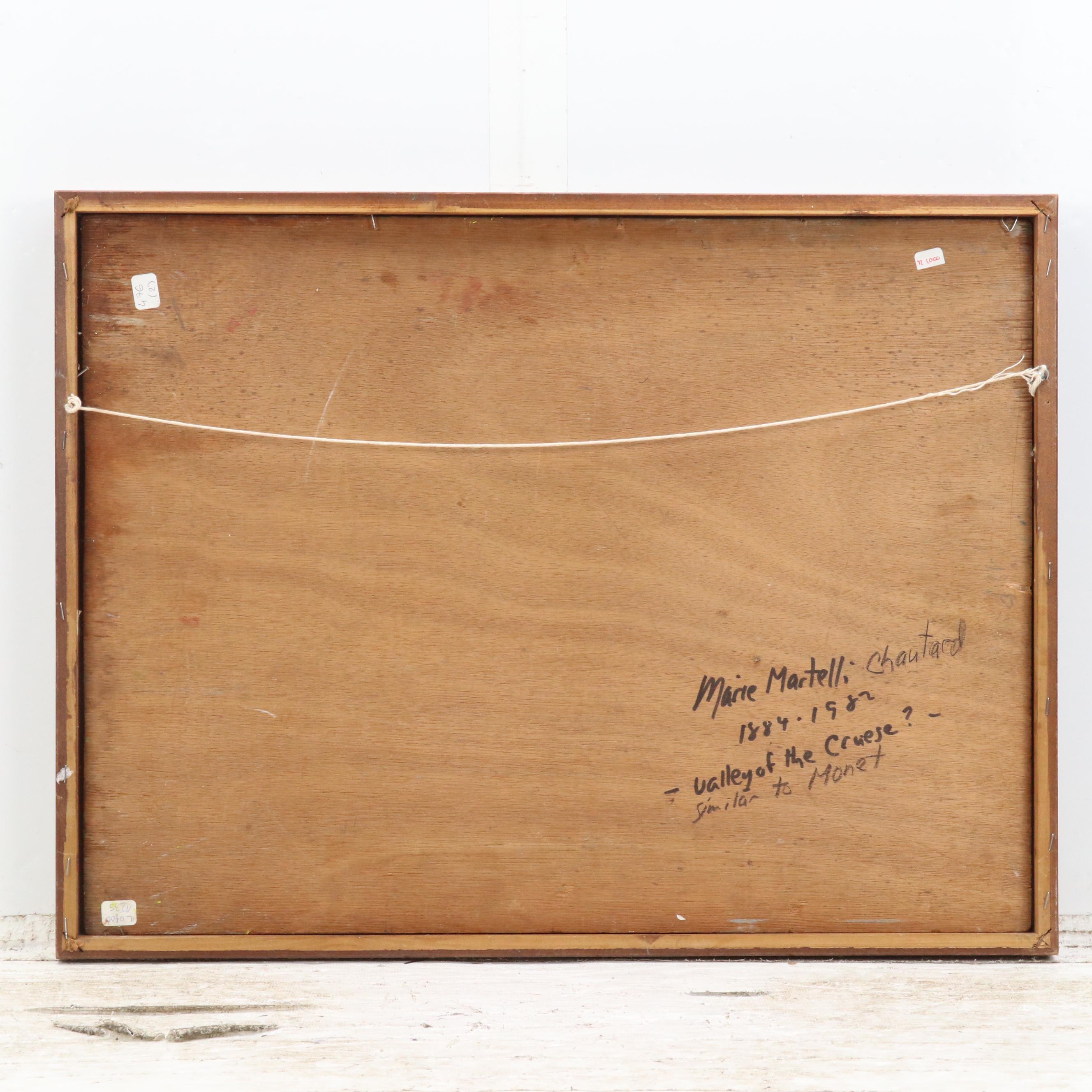 Marie Martelli-Chautard Landscape Oil Painting of Lush River Valley