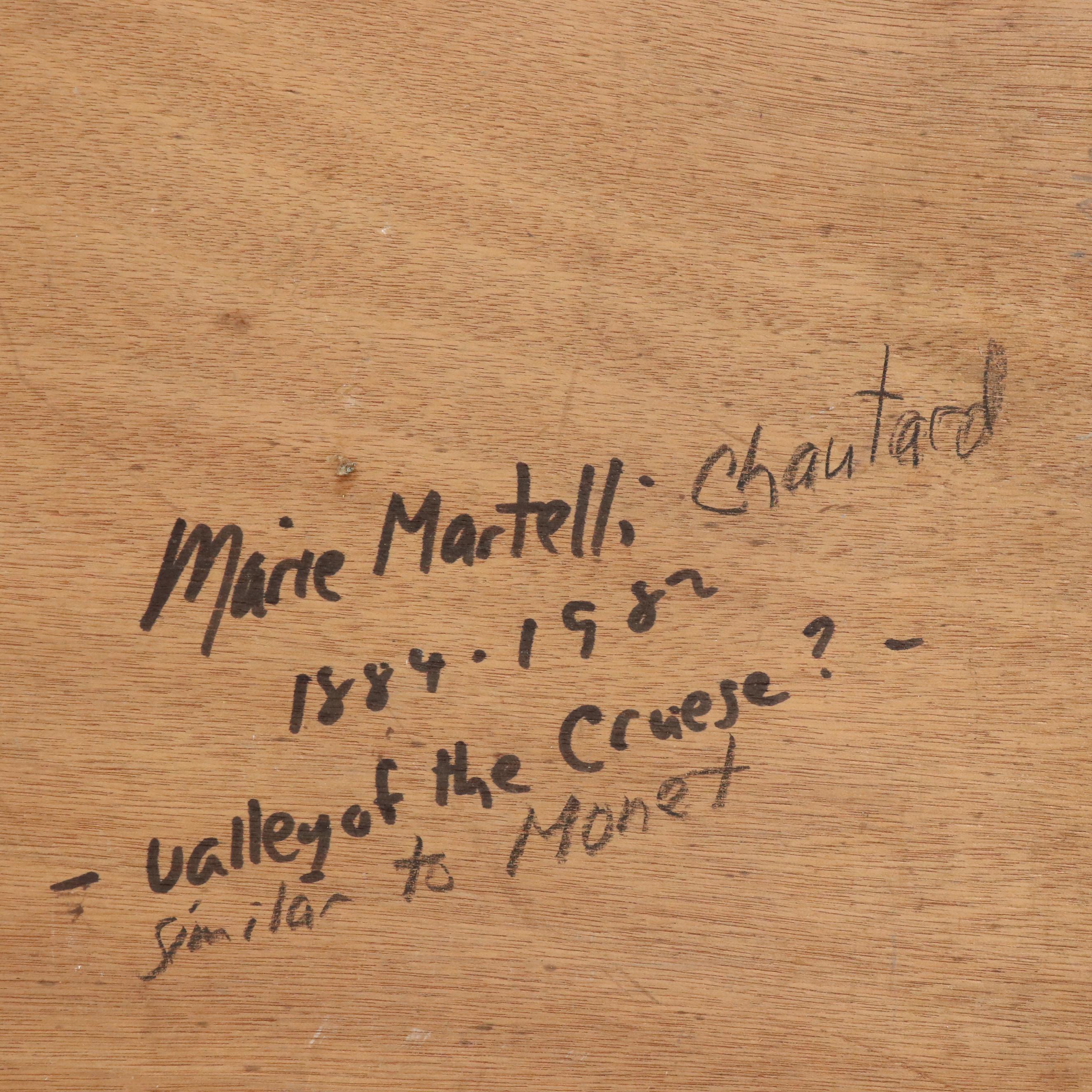 Marie Martelli-Chautard Landscape Oil Painting of Lush River Valley