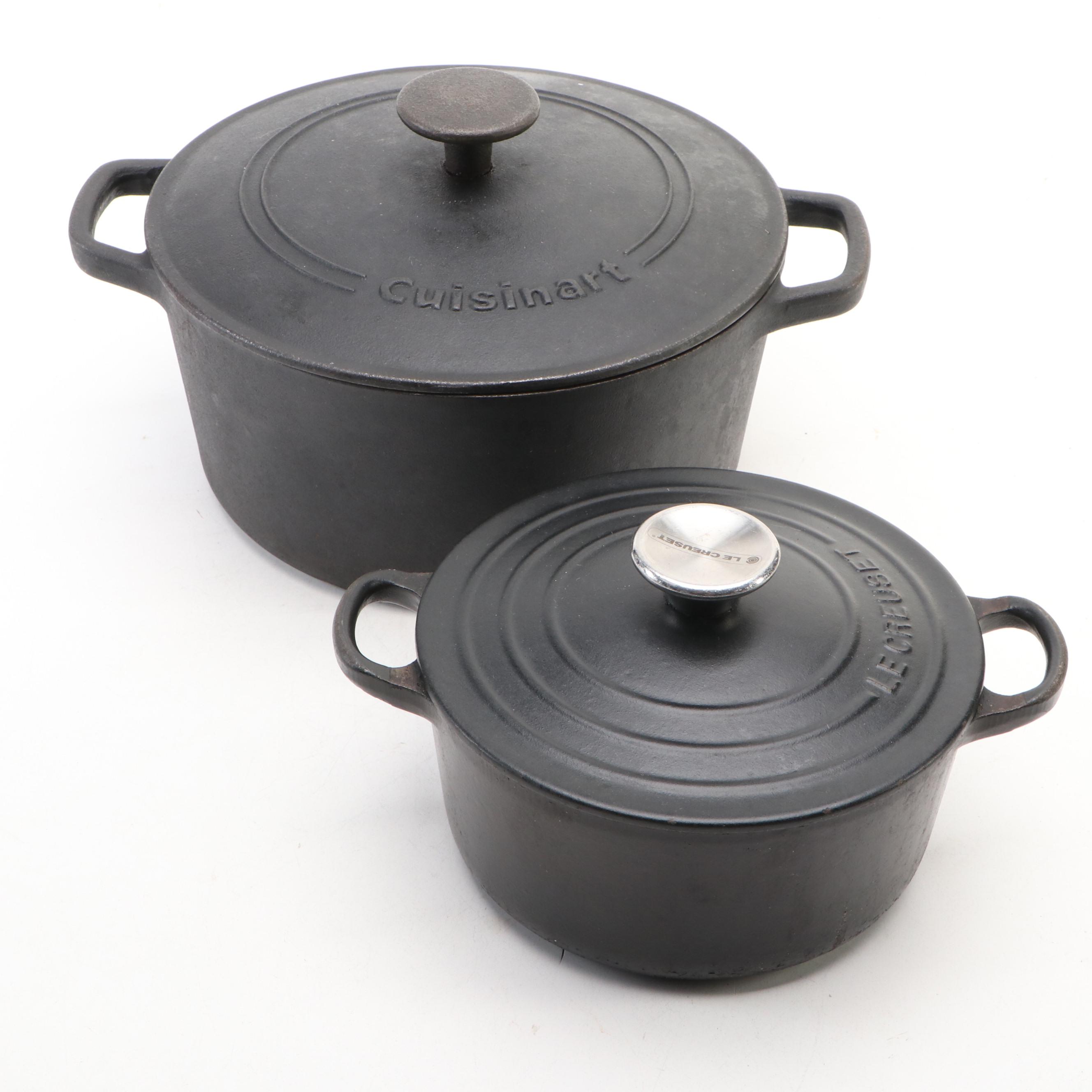 Le Creuset and Cuisinart Cast Iron Dutch Ovens