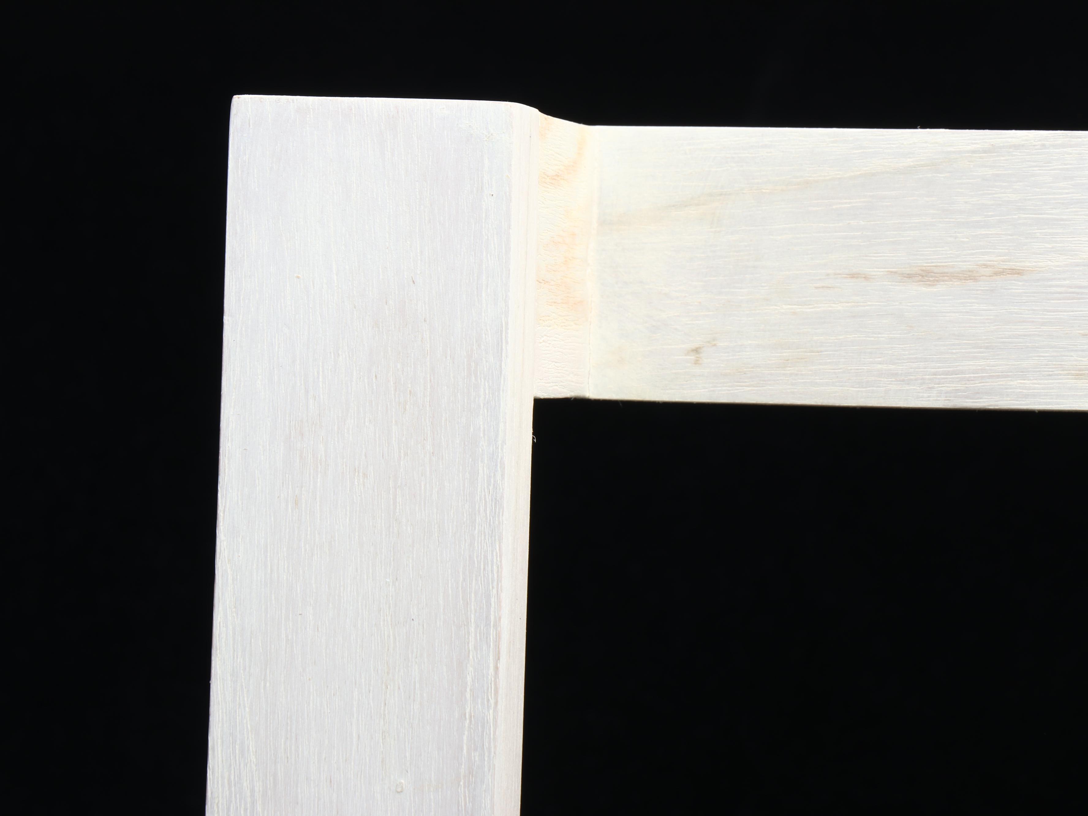 Contemporary White-Washed Teak Hanging Towel Rack