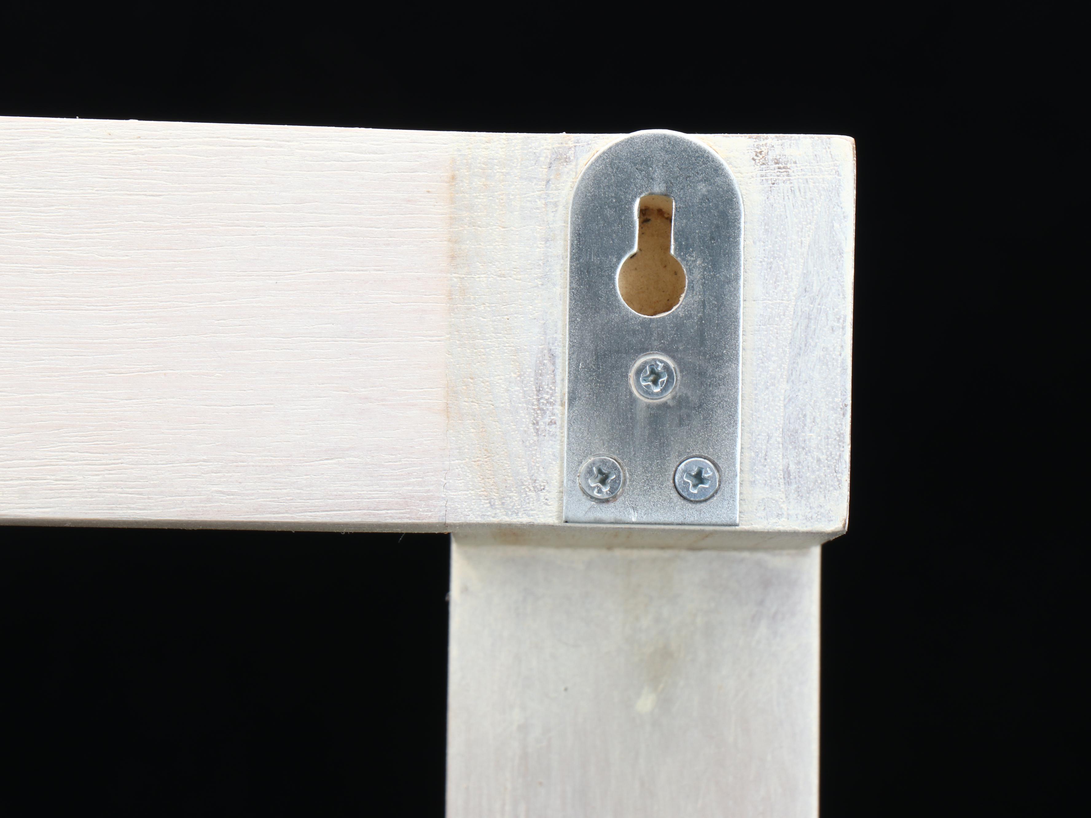 Contemporary White-Washed Teak Hanging Towel Rack