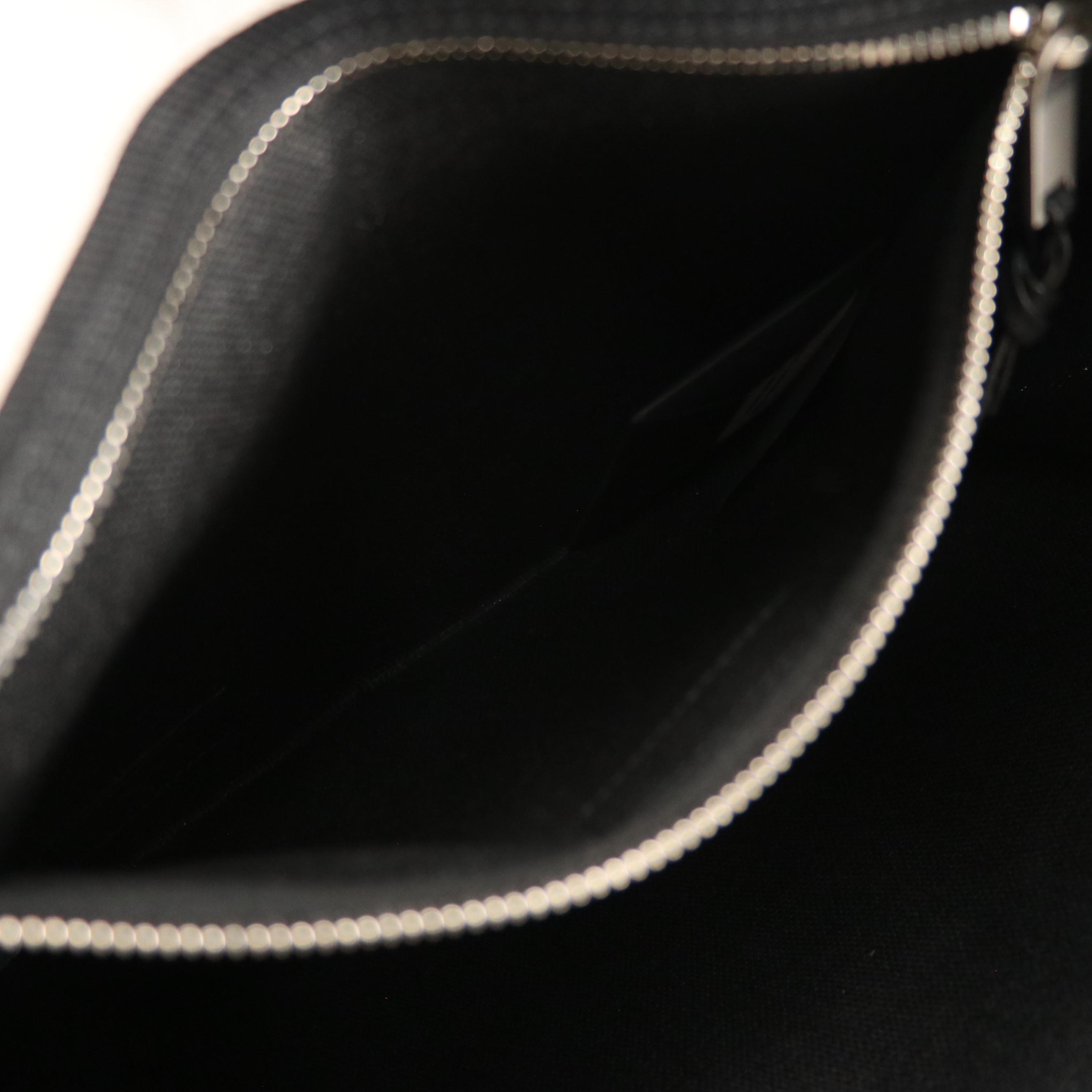 Saint Laurent Rive Gauche Linen Canvas and Lambskin Leather Shopping Tote