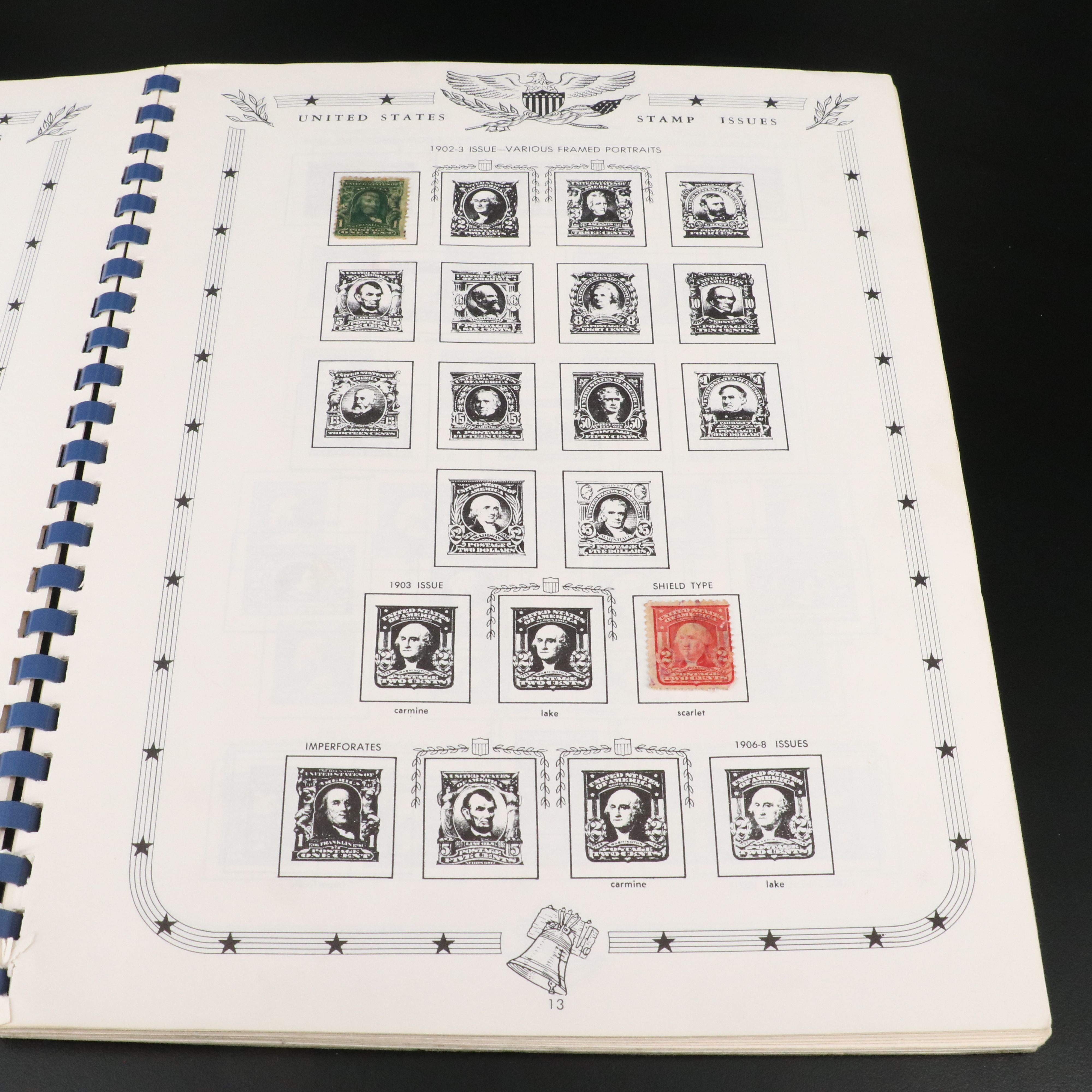 Jefferson United States stamp album and a Mint Roll of State Quarters