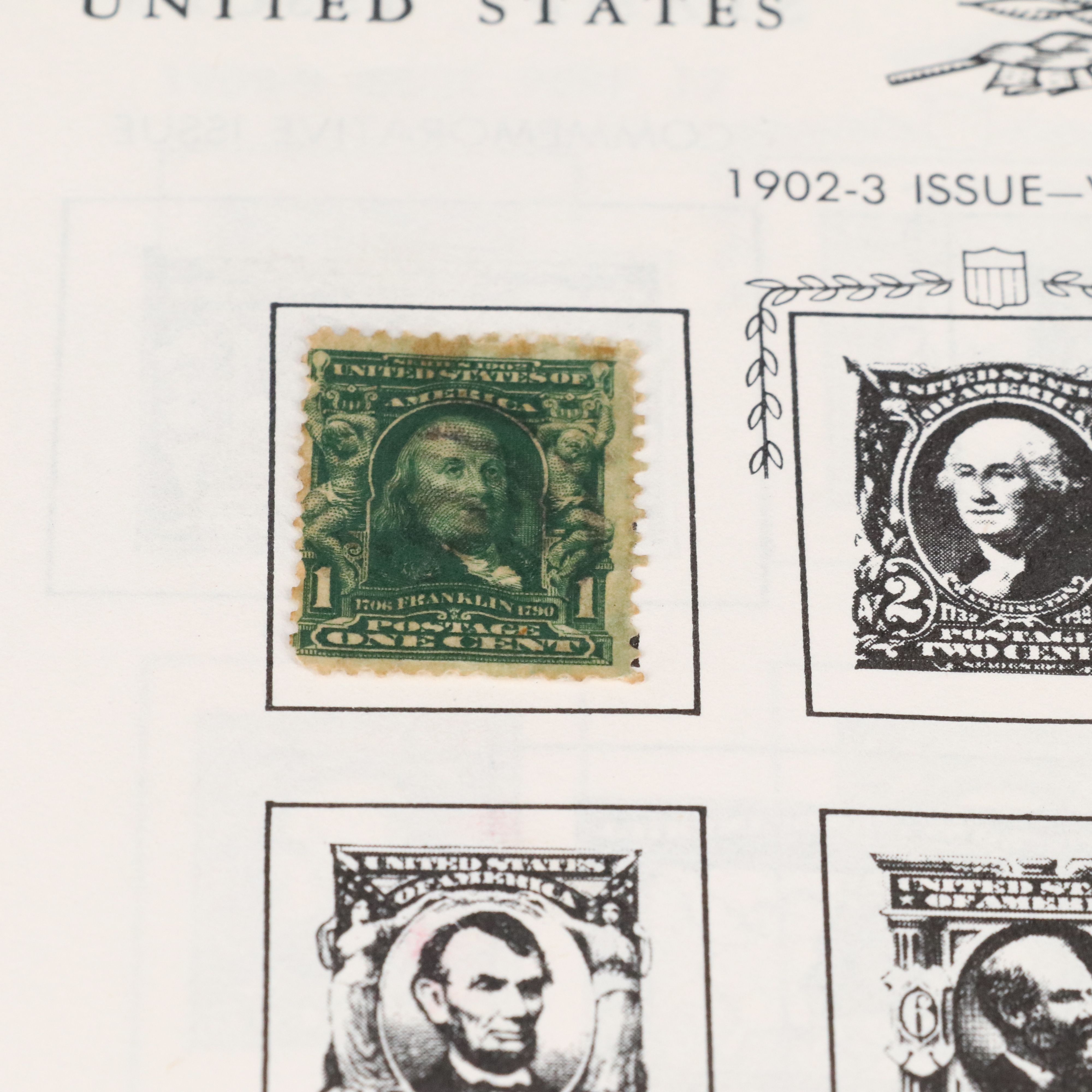 Jefferson United States stamp album and a Mint Roll of State Quarters