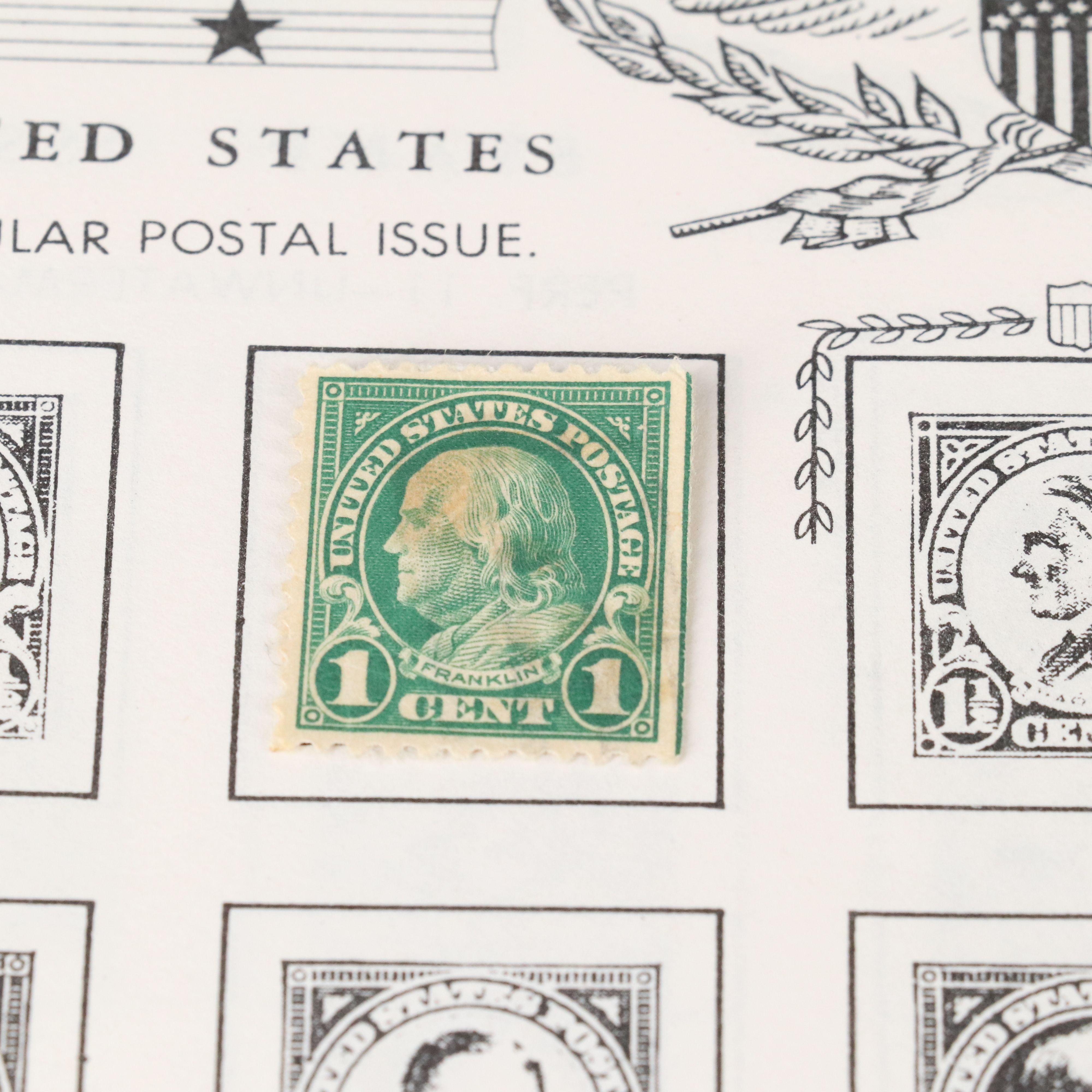 Jefferson United States stamp album and a Mint Roll of State Quarters