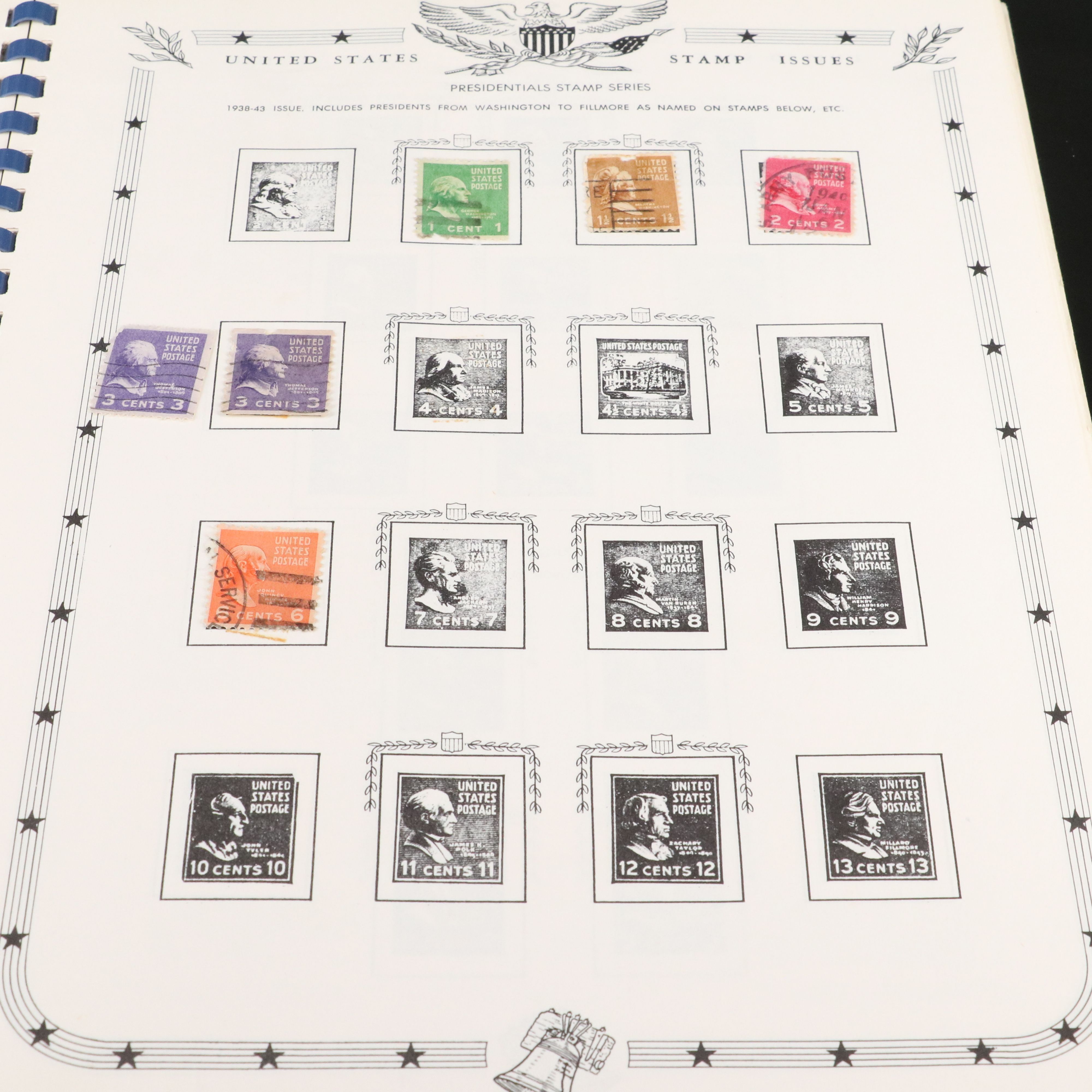 Jefferson United States stamp album and a Mint Roll of State Quarters