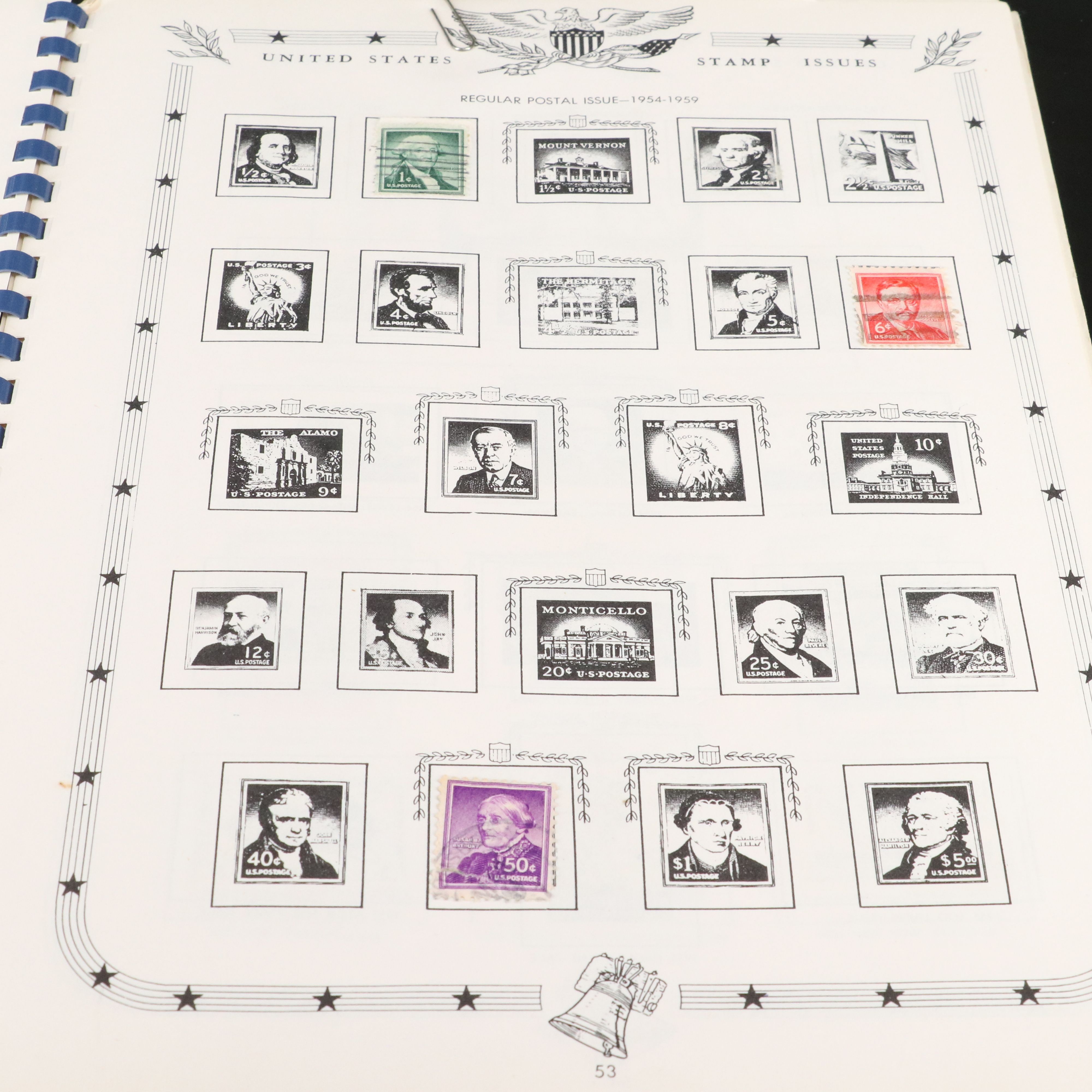 Jefferson United States stamp album and a Mint Roll of State Quarters