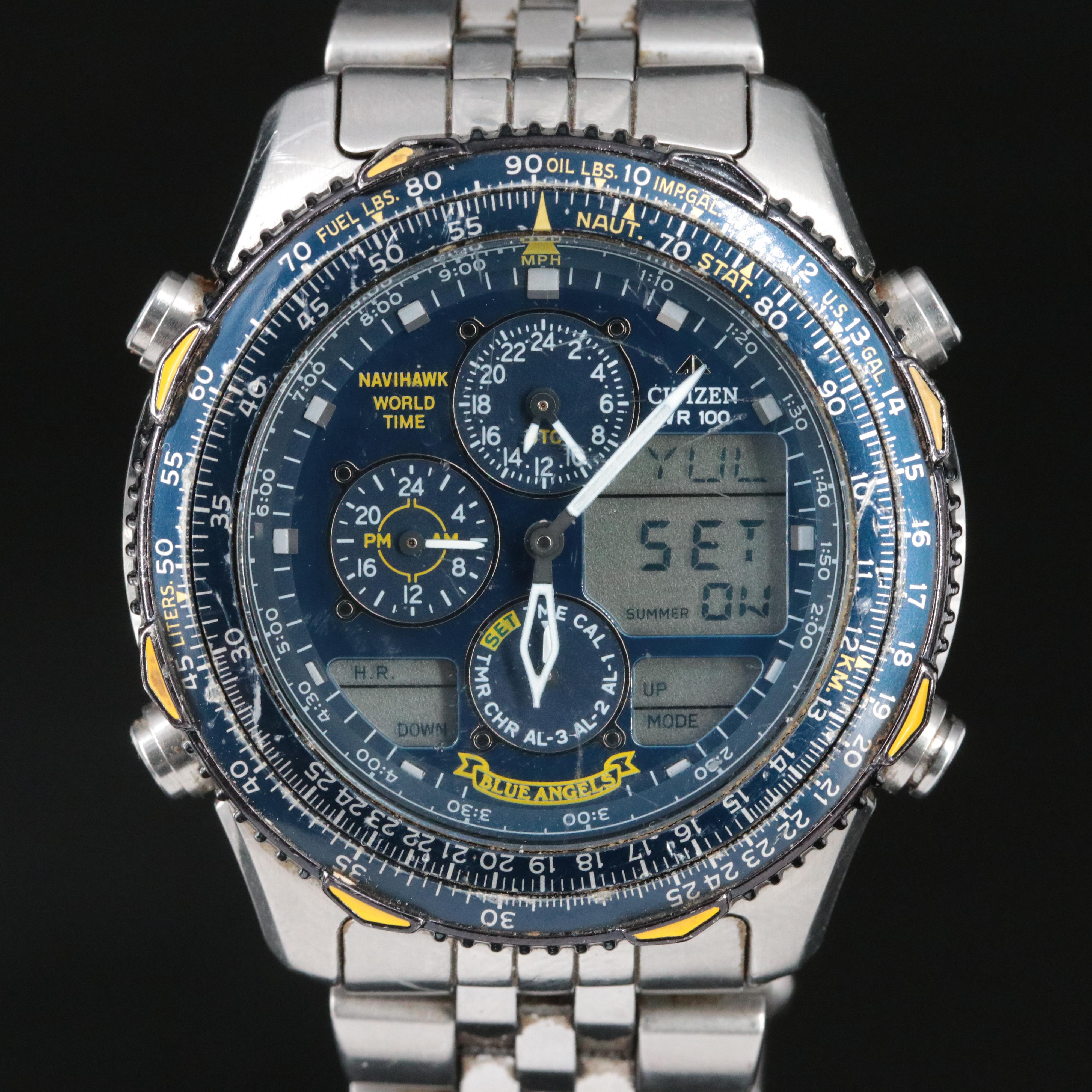 Citizen Navihawk World Time Blue Angels Watch