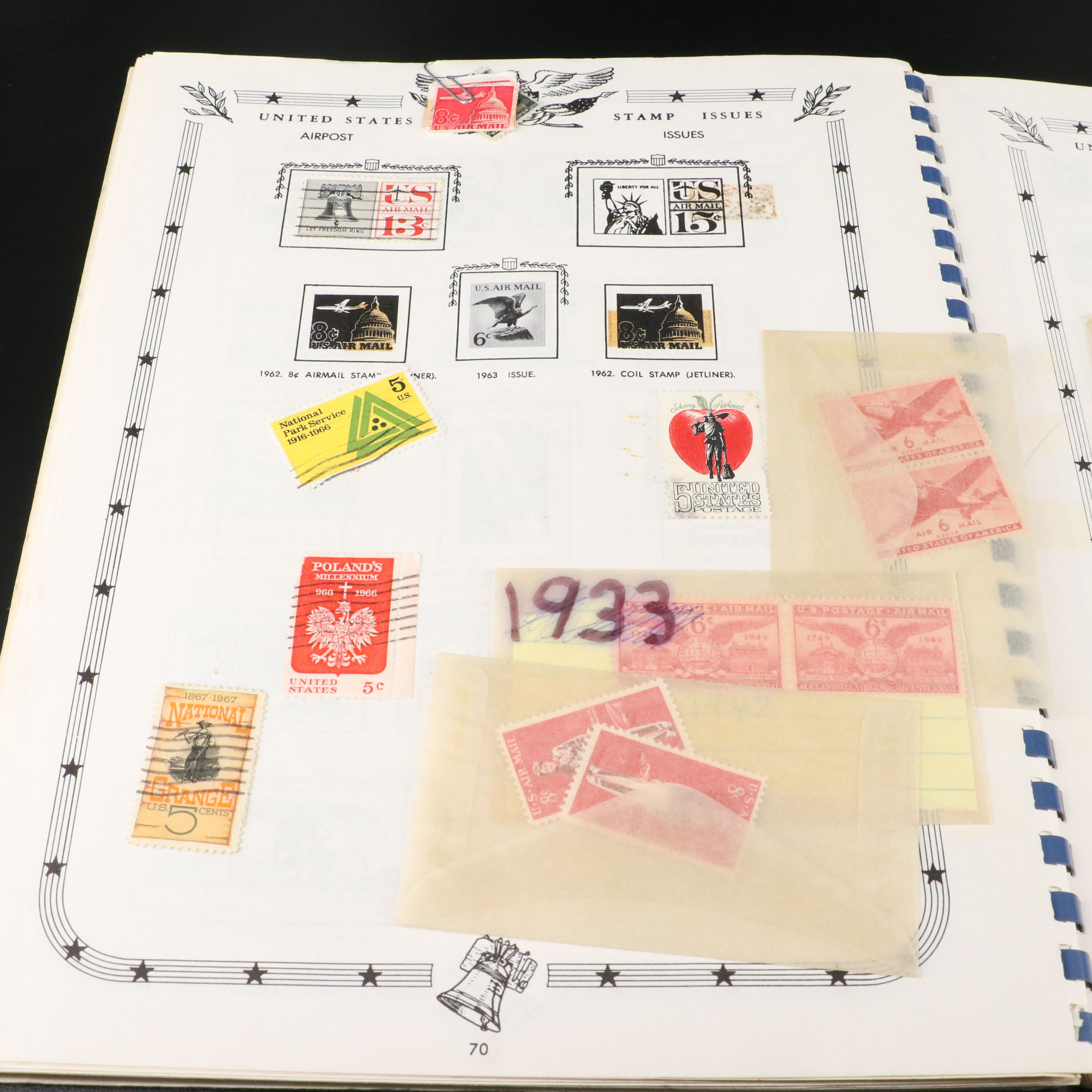 Jefferson United States stamp album and a Mint Roll of State Quarters