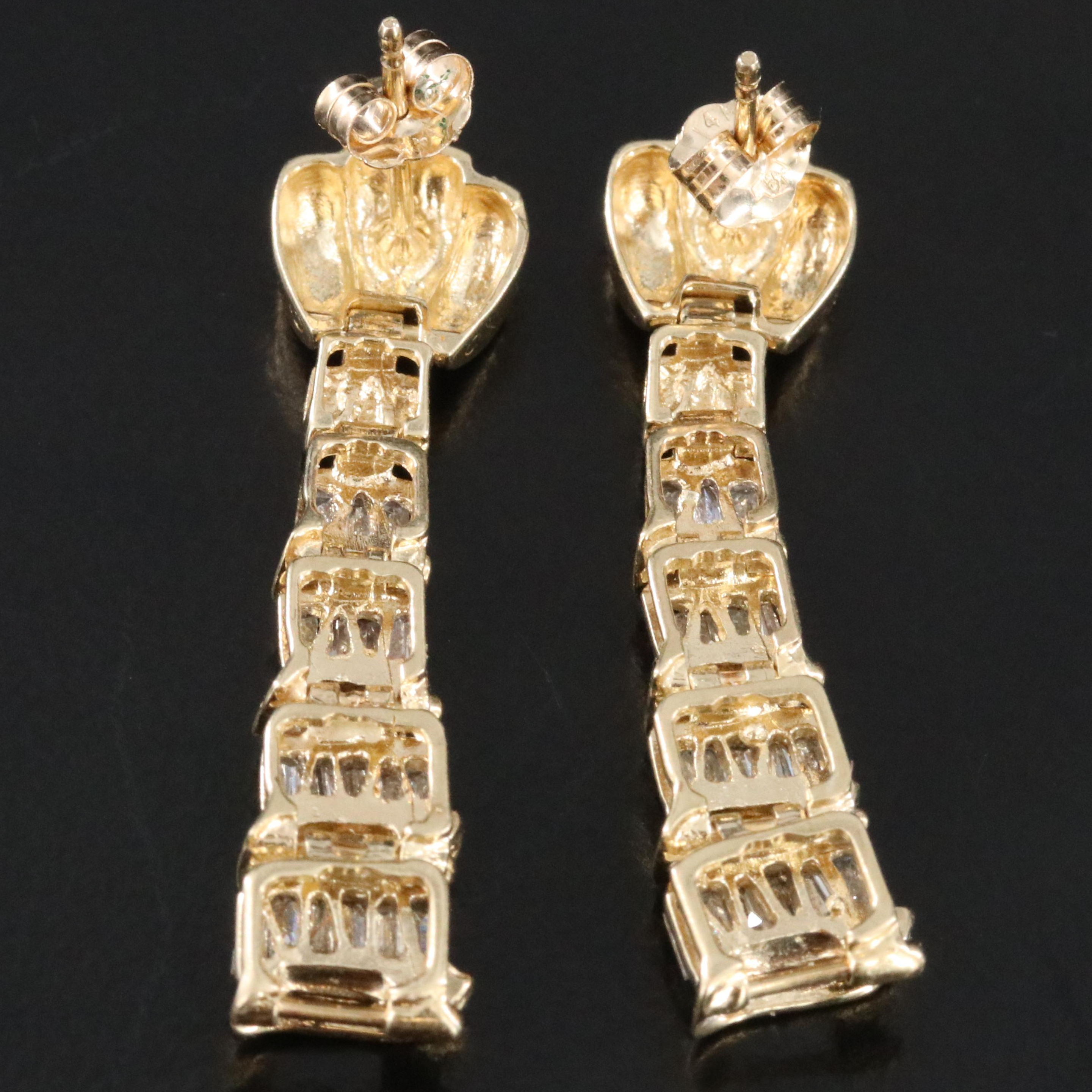 14K 0.94 CTW Diamond Drop Earrings